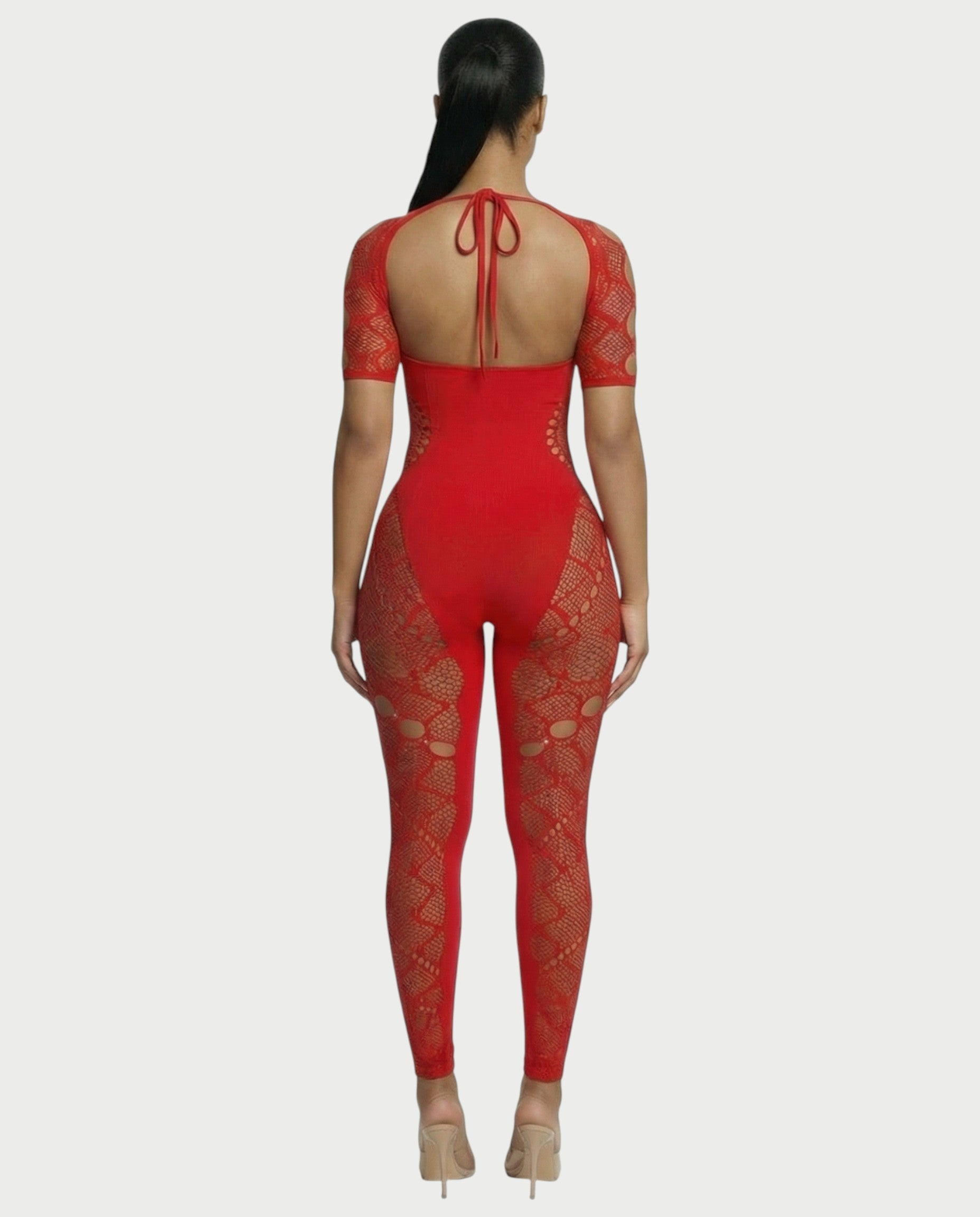 ELISE Cutout Rhinestone Jumpsuit