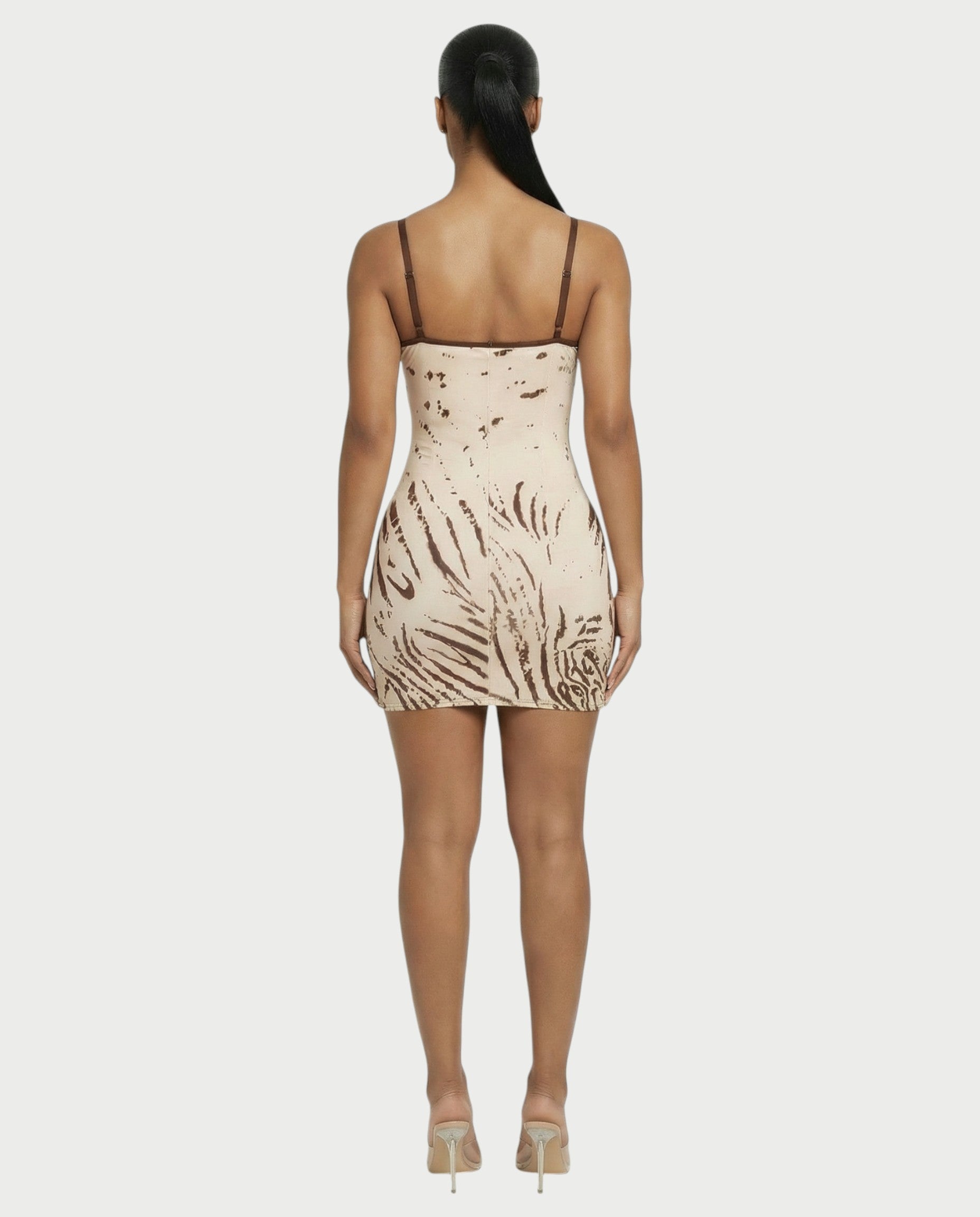 EMILIA Zebra Print Bodycon Mini Dress