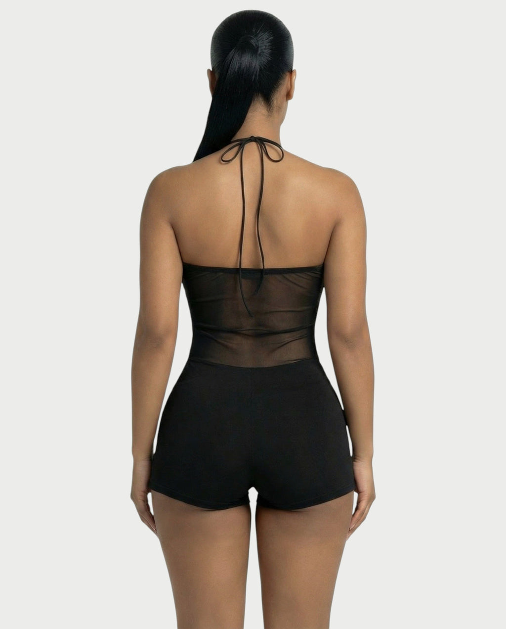 KAYRA Crisscross Bead Detail Romper