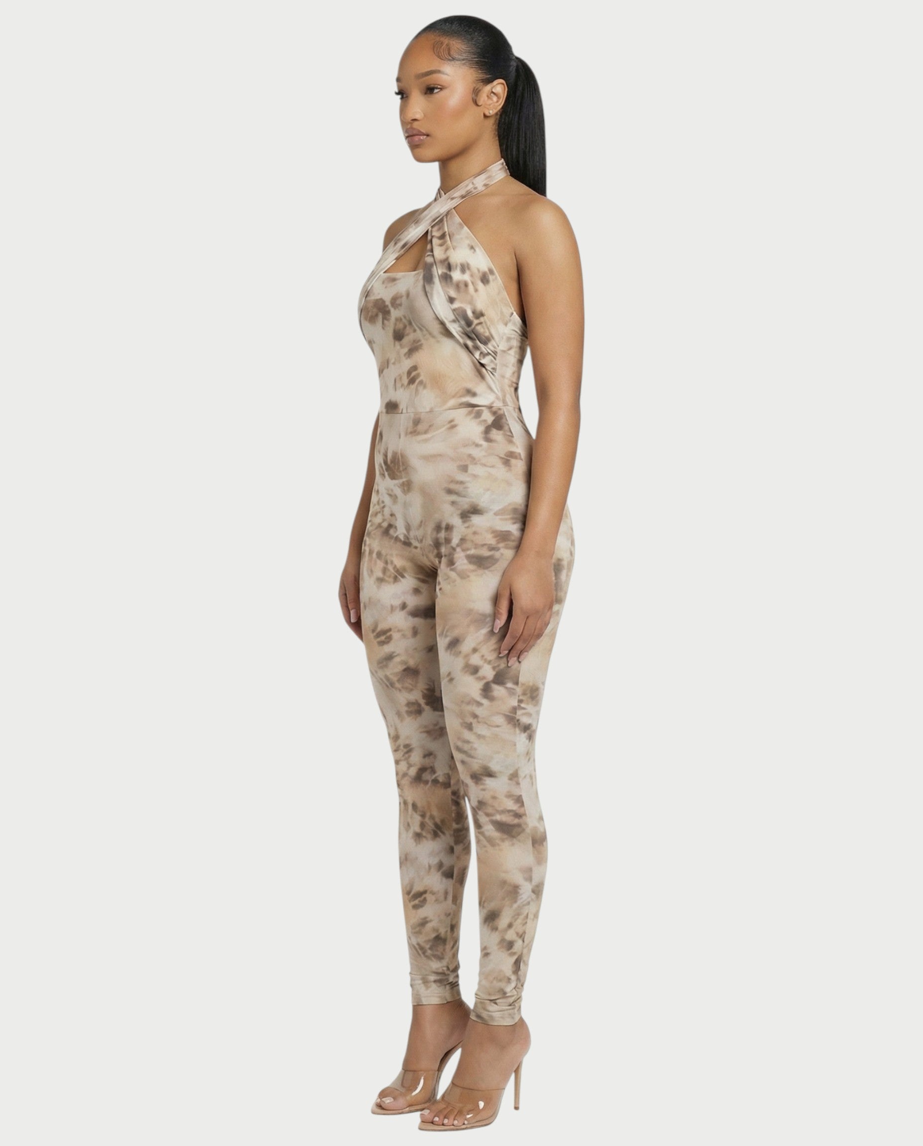 GIANA Crisscross Halter Jumpsuit