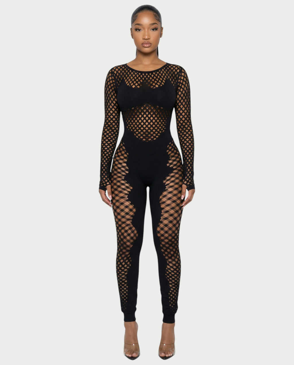 TAVORA Mesh Detail Jumpsuit