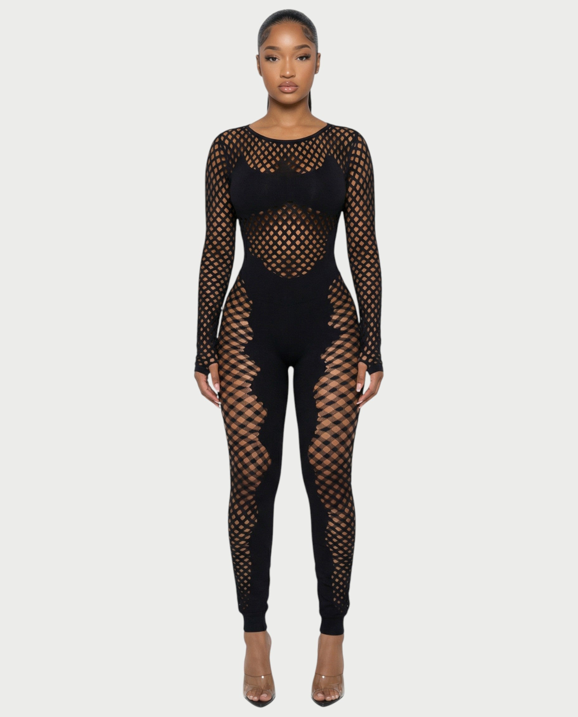 TAVORA Mesh Detail Jumpsuit