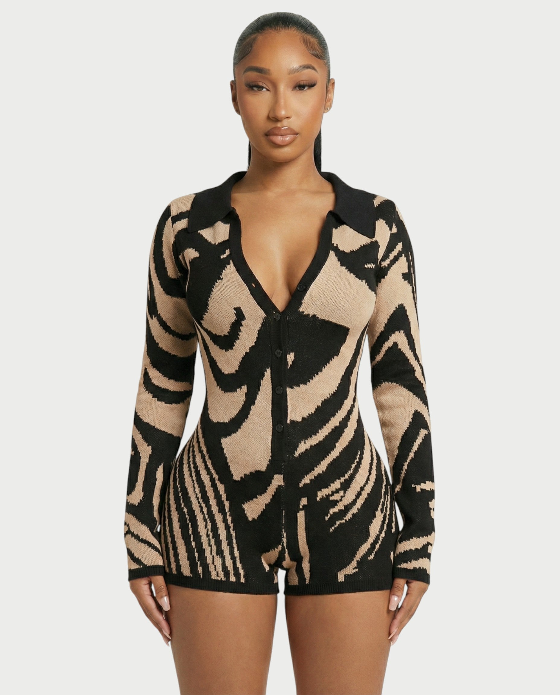 ALAIA Knitted Sweater Playsuit
