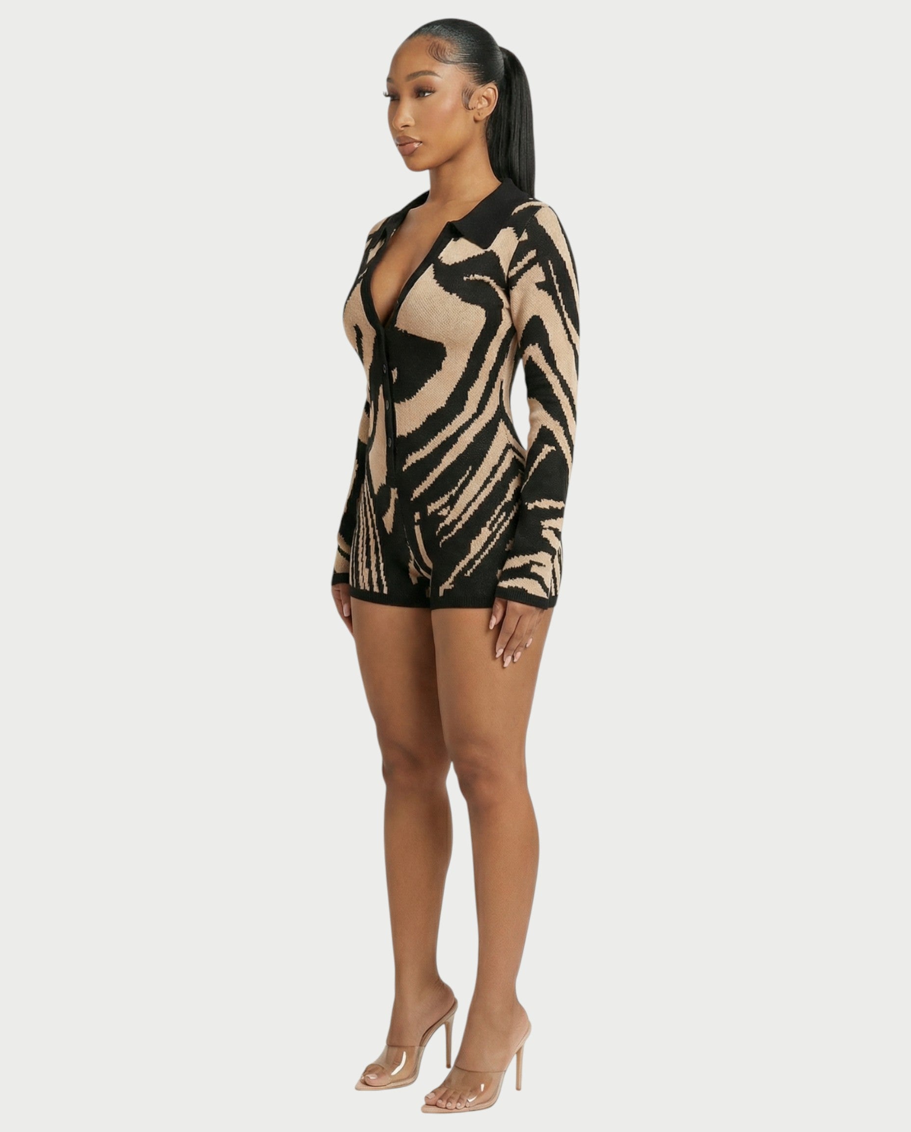 ALAIA Knitted Sweater Playsuit