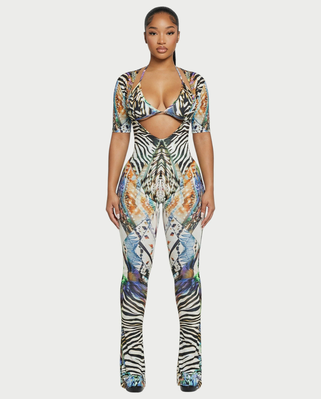 TAYA Two-piece Flared Jumpsuit