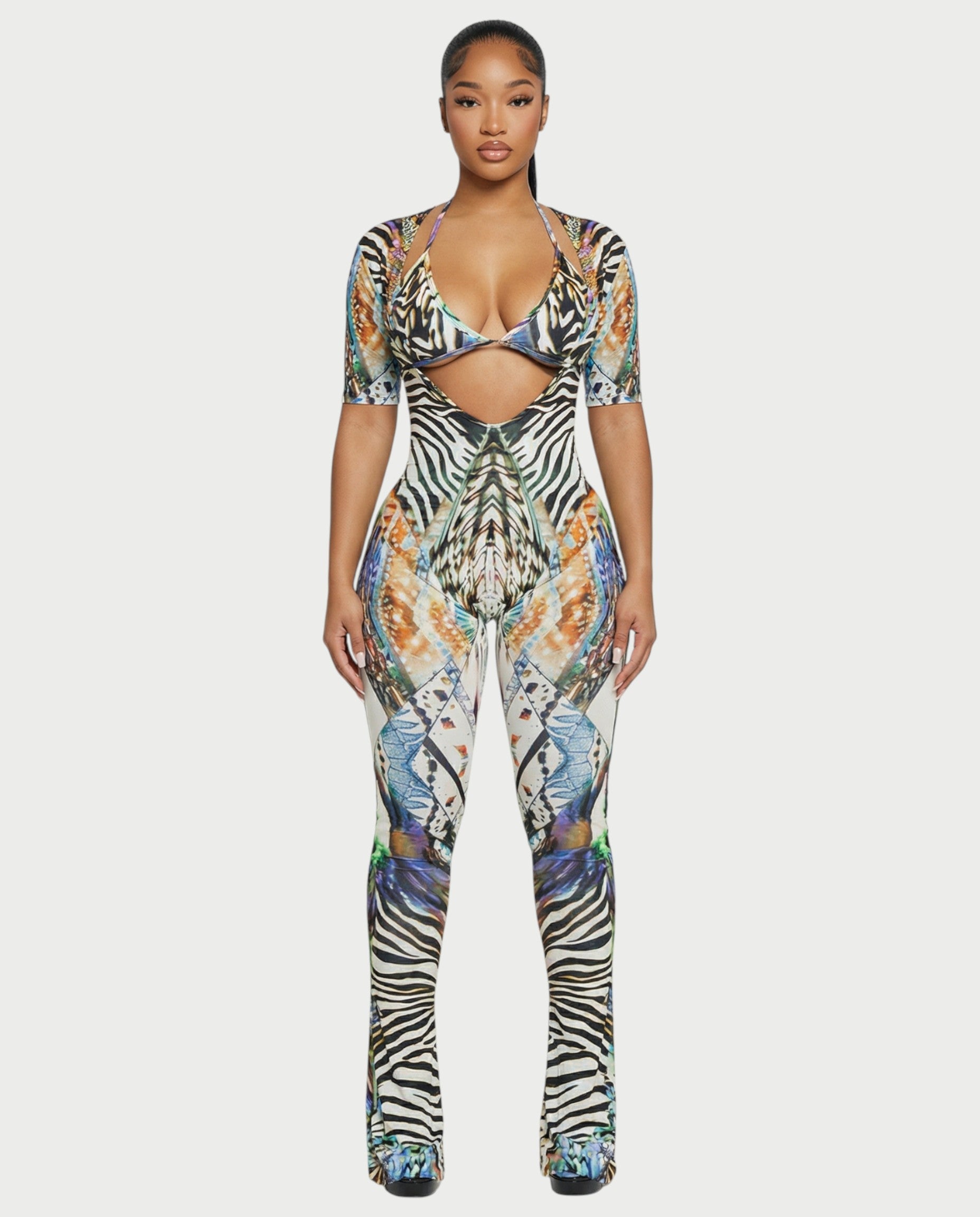 TAYA Two-piece Flared Jumpsuit