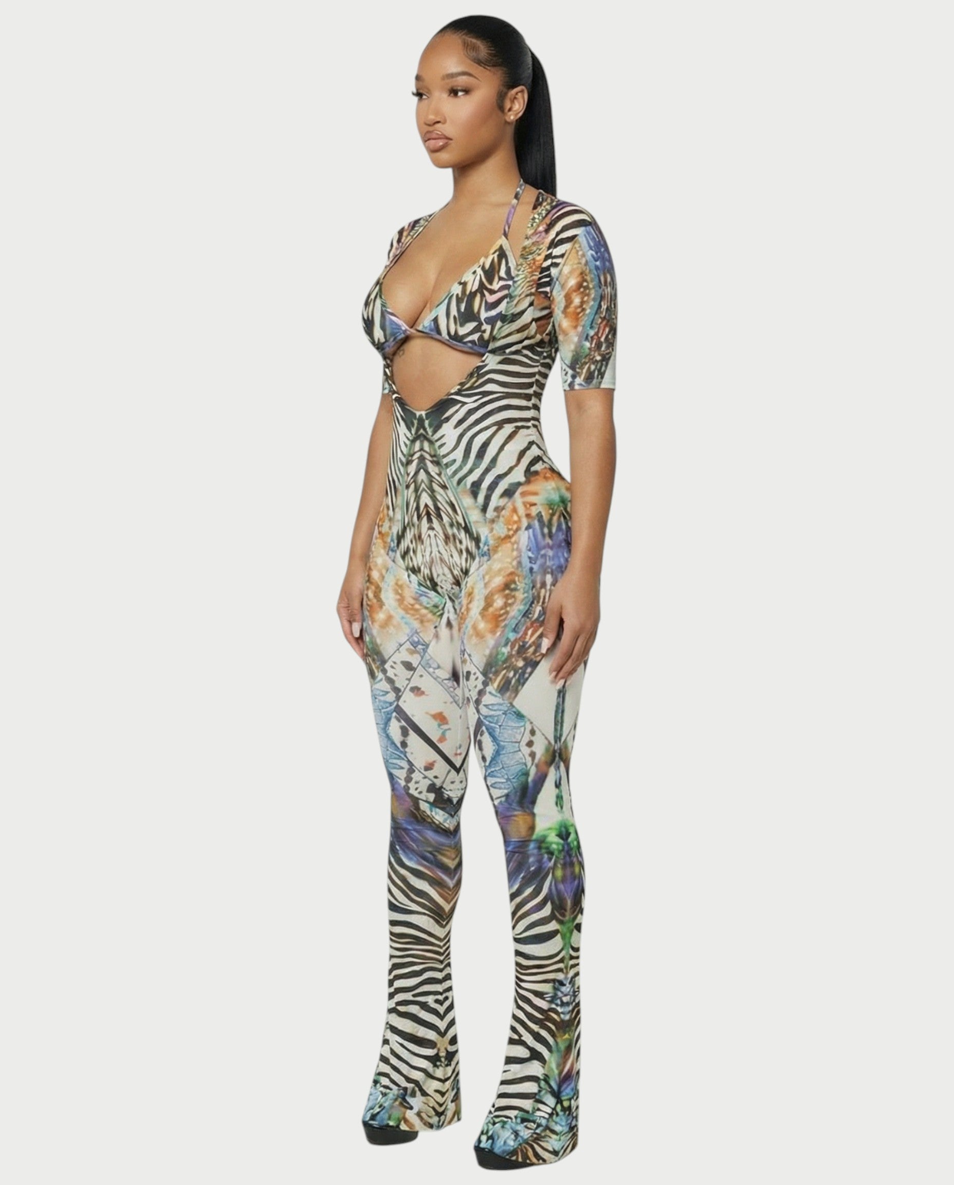 TAYA Two-piece Flared Jumpsuit