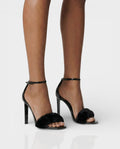 ILUNA Mink Fur Strap Heels