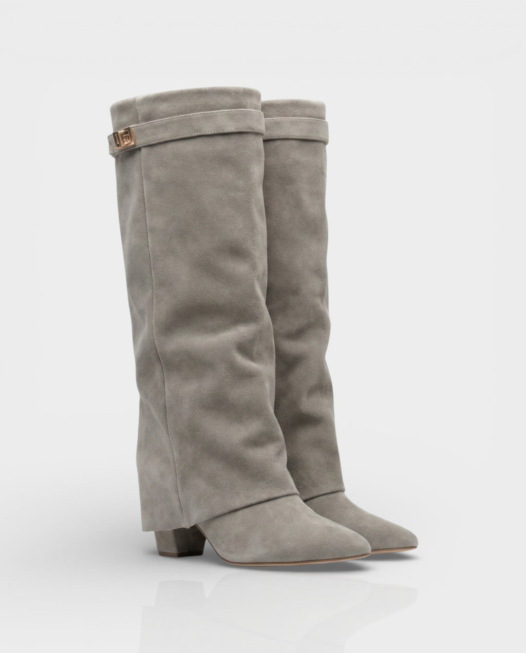 MAISY Straight Pointed-Toe Knee-High Boots