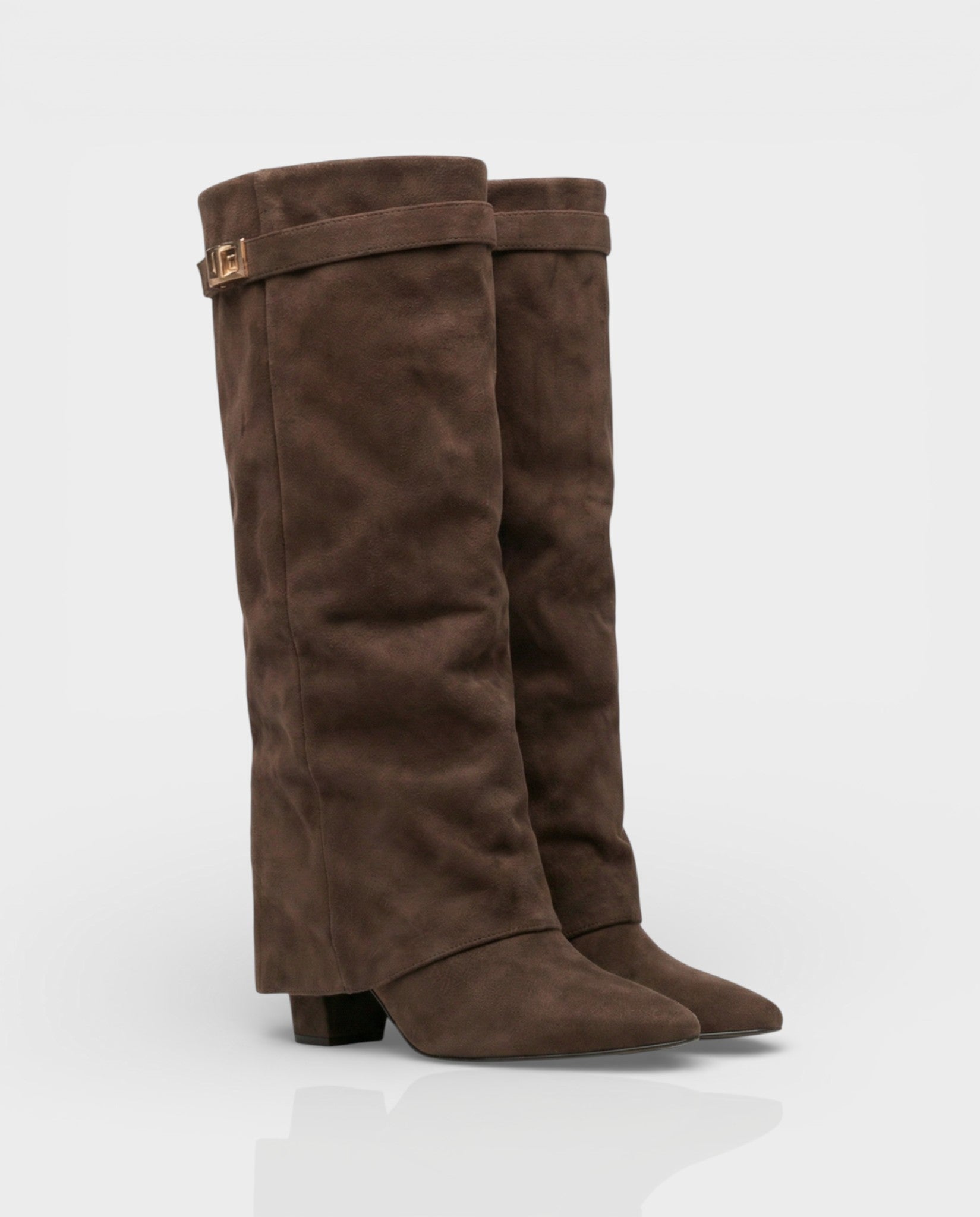 MAISY Straight Pointed-Toe Knee-High Boots
