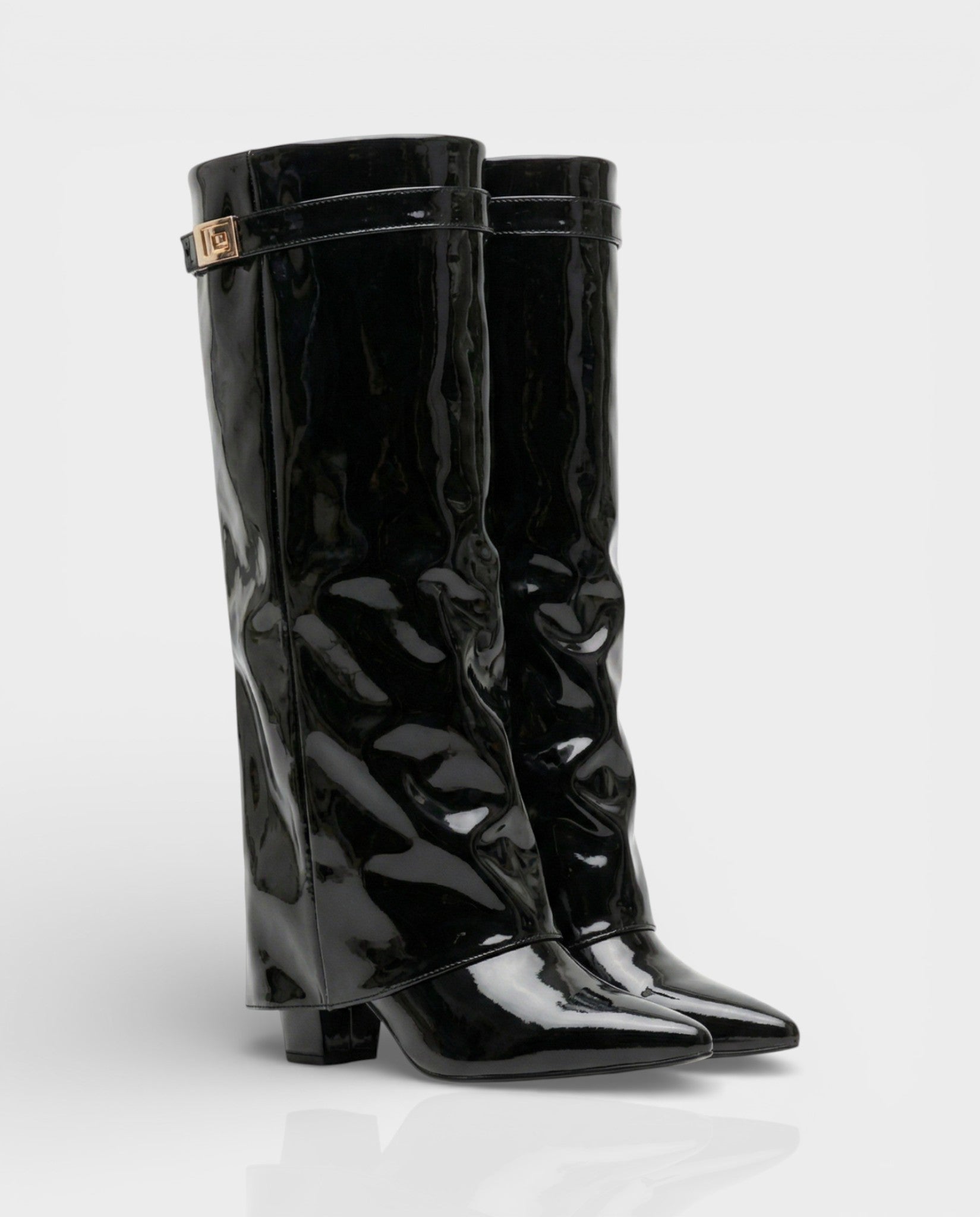 MAISY Straight Pointed-Toe Knee-High Boots