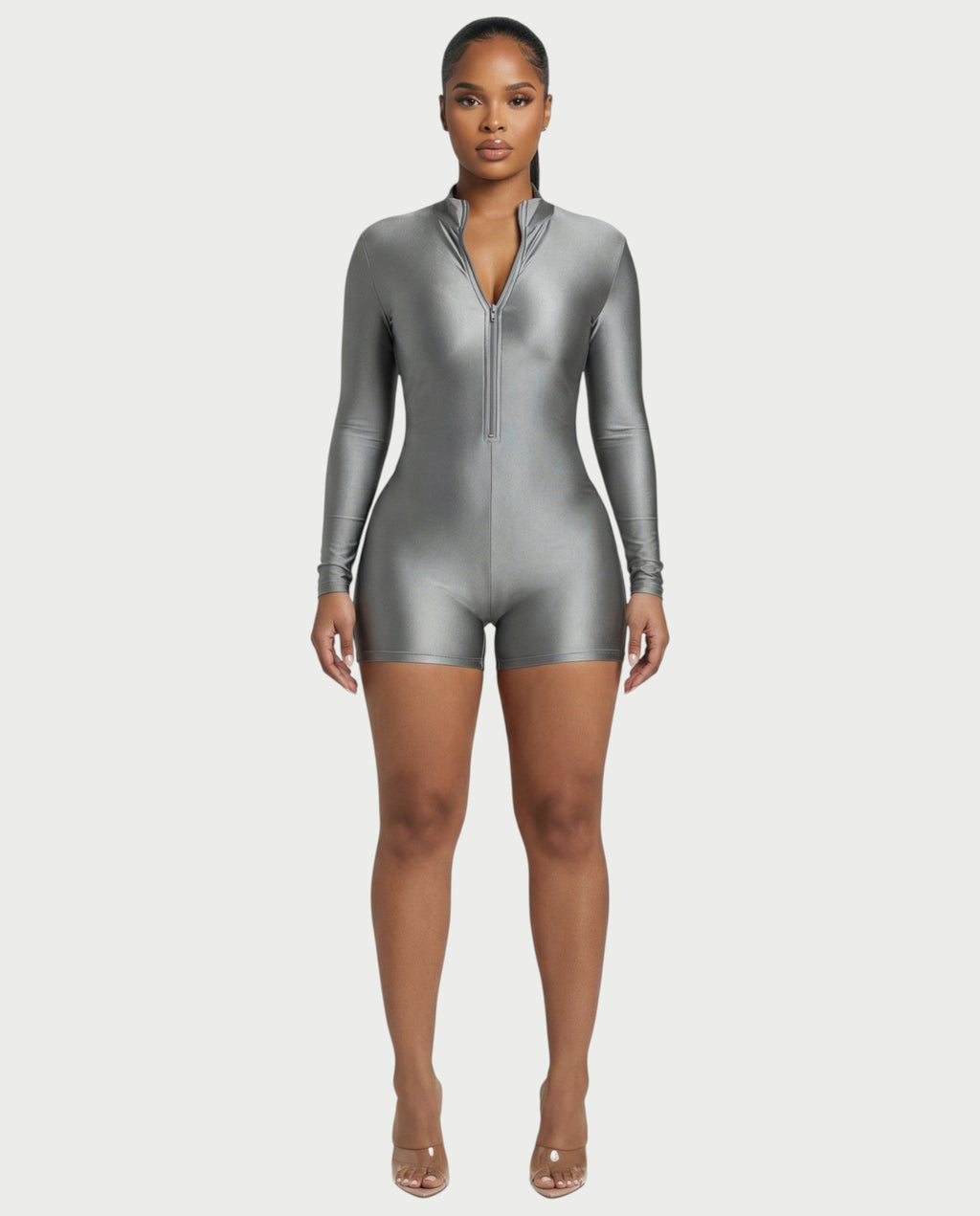 NADINE Turtleneck Long Sleeve Romper