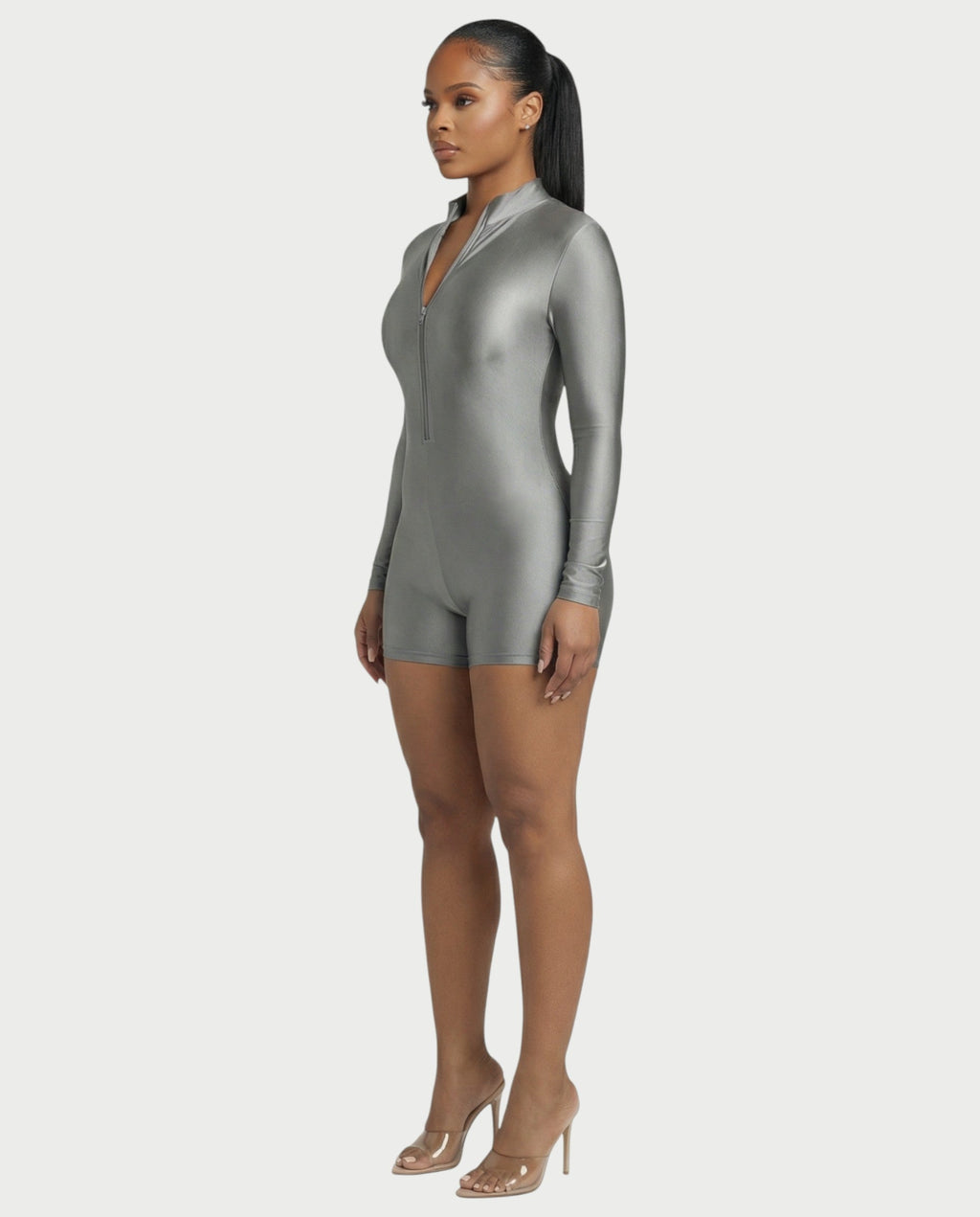 NADINE Turtleneck Long Sleeve Romper