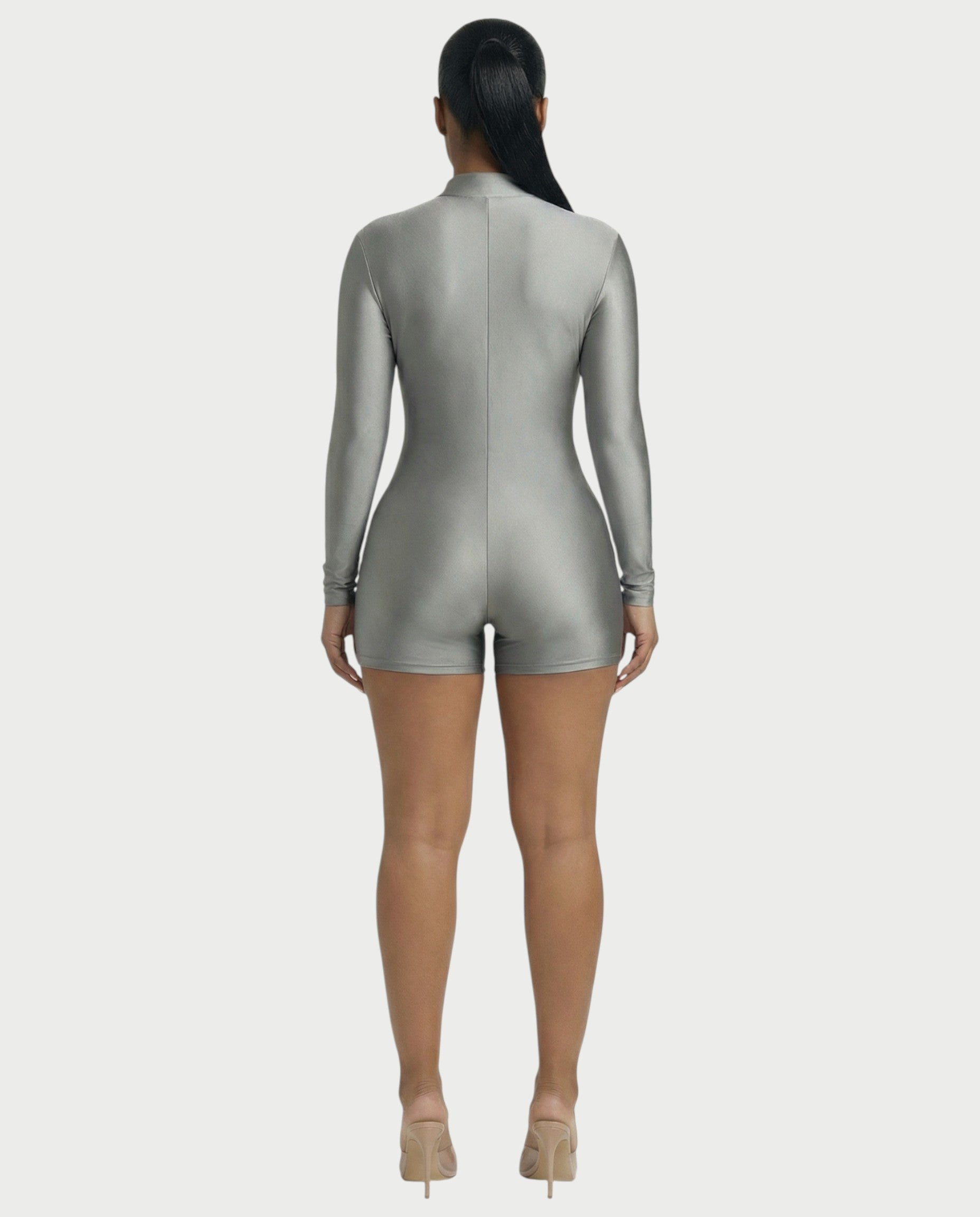 NADINE Turtleneck Long Sleeve Romper