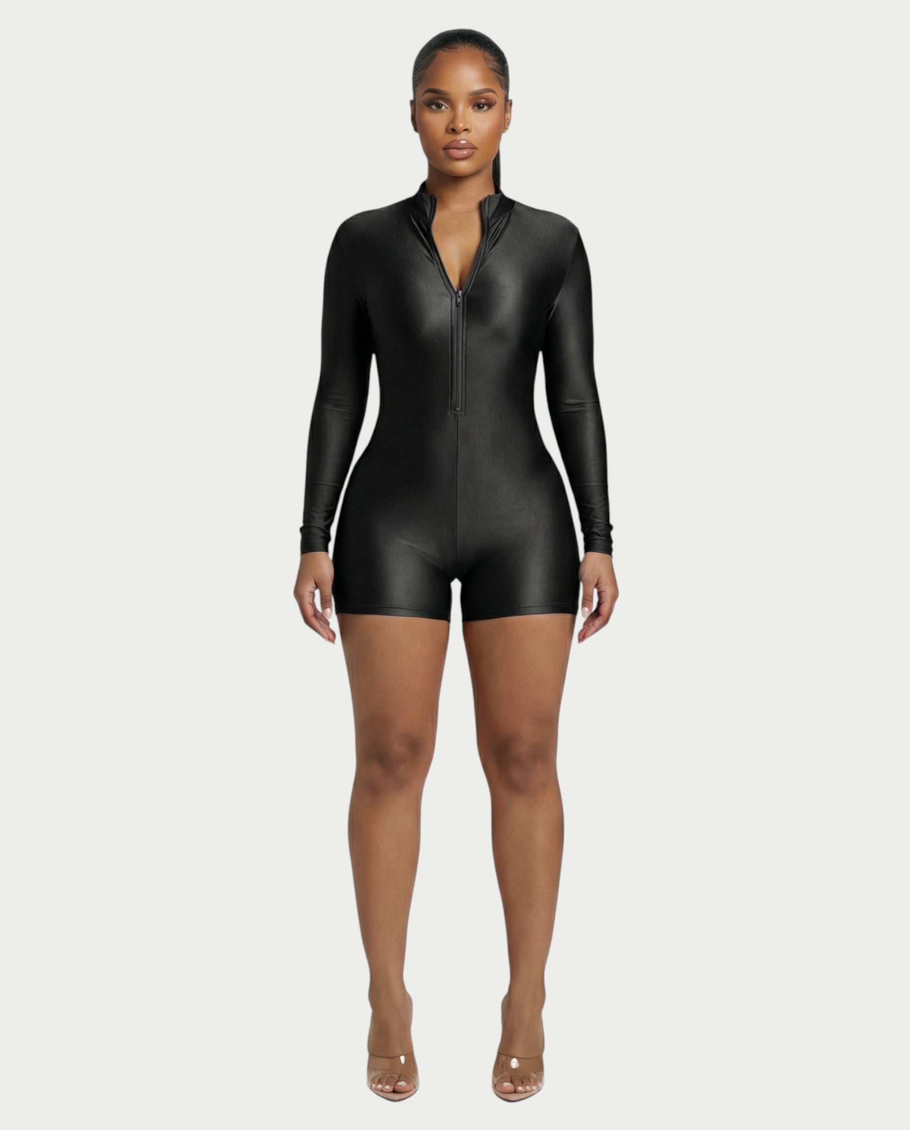 NADINE Turtleneck Long Sleeve Romper