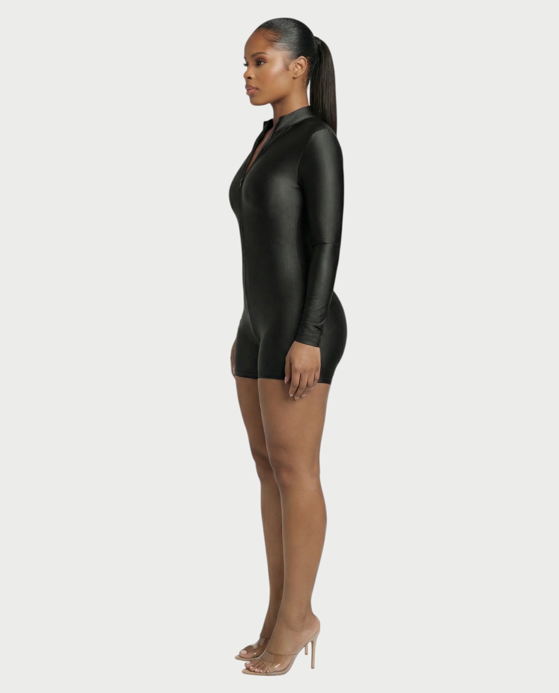 NADINE Turtleneck Long Sleeve Romper
