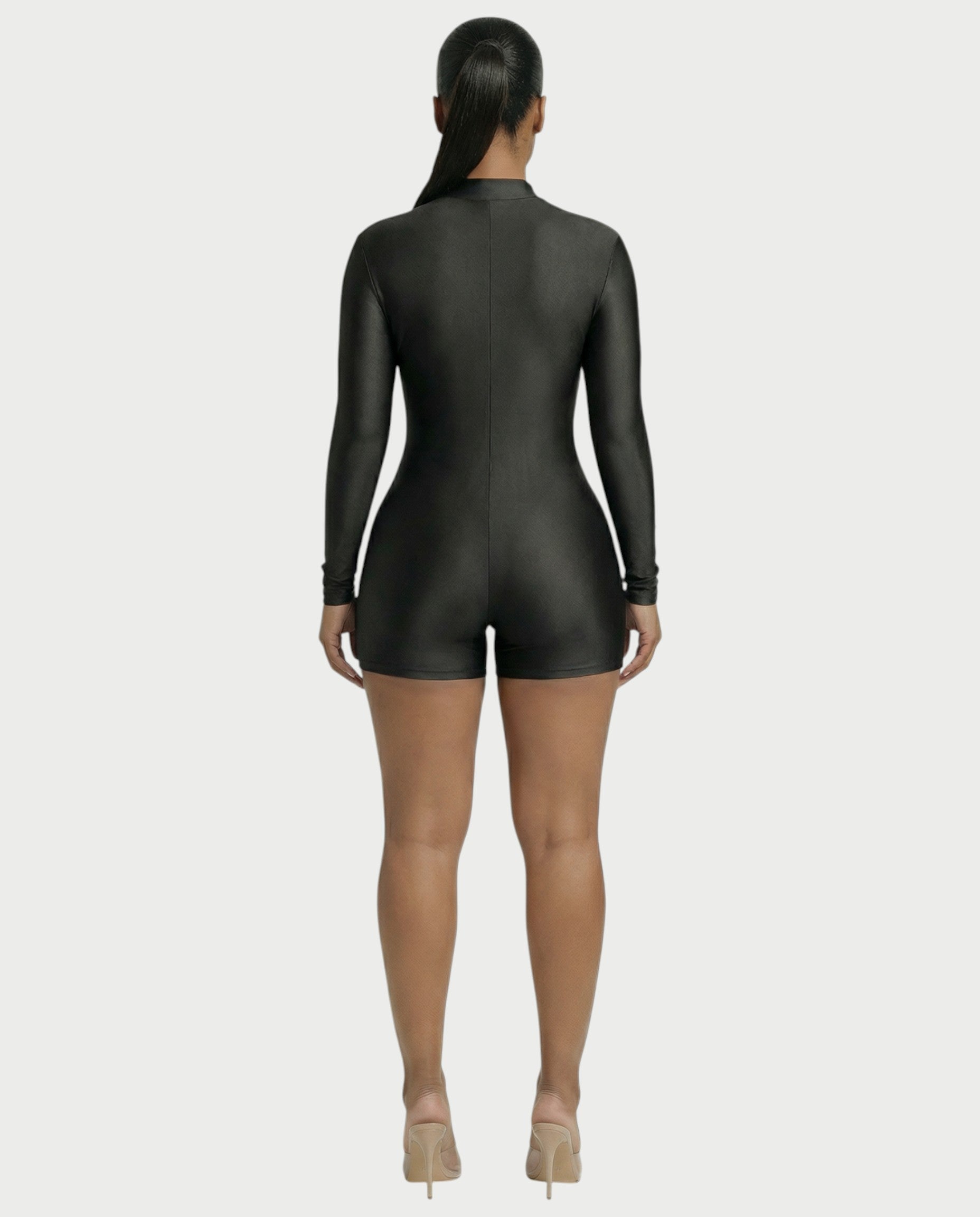 NADINE Turtleneck Long Sleeve Romper