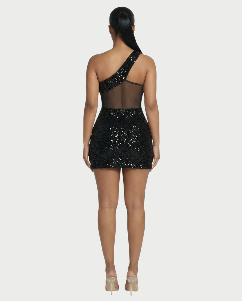 SARA One-shoulder Sequin Mini Dress
