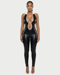 RAQUEL Faux Leather Jumpsuit