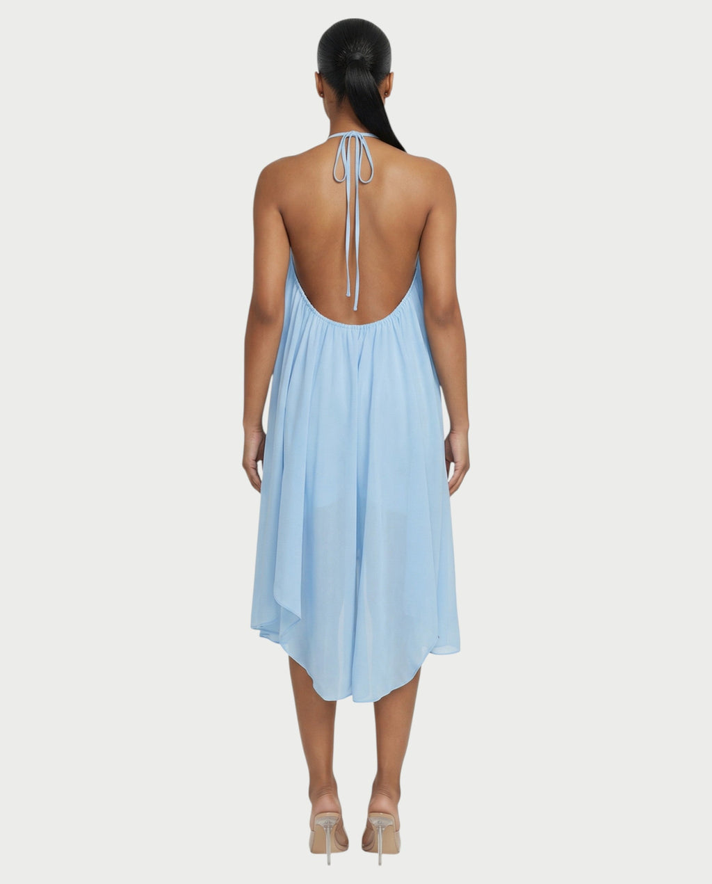 ZIANE Flowy Halter Mini Dress