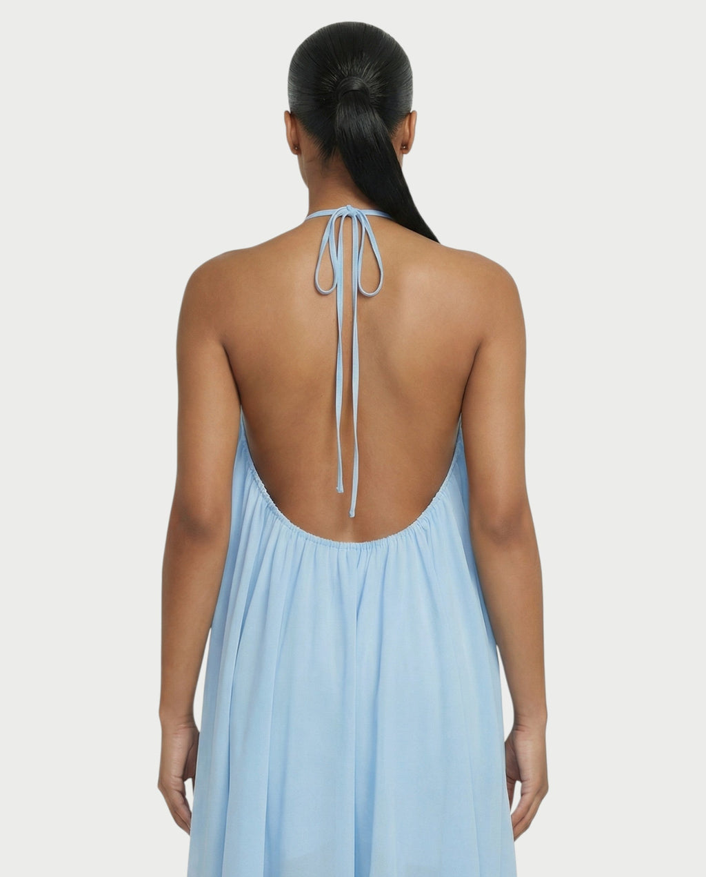 ZIANE Flowy Halter Mini Dress