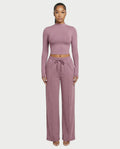 Wide-Leg Drawstring Sweatpants