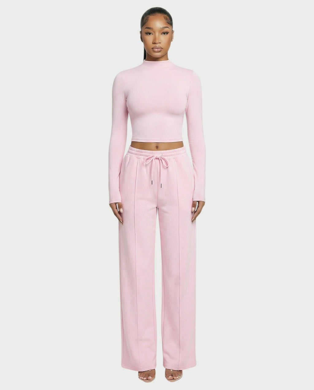Wide-Leg Drawstring Sweatpants