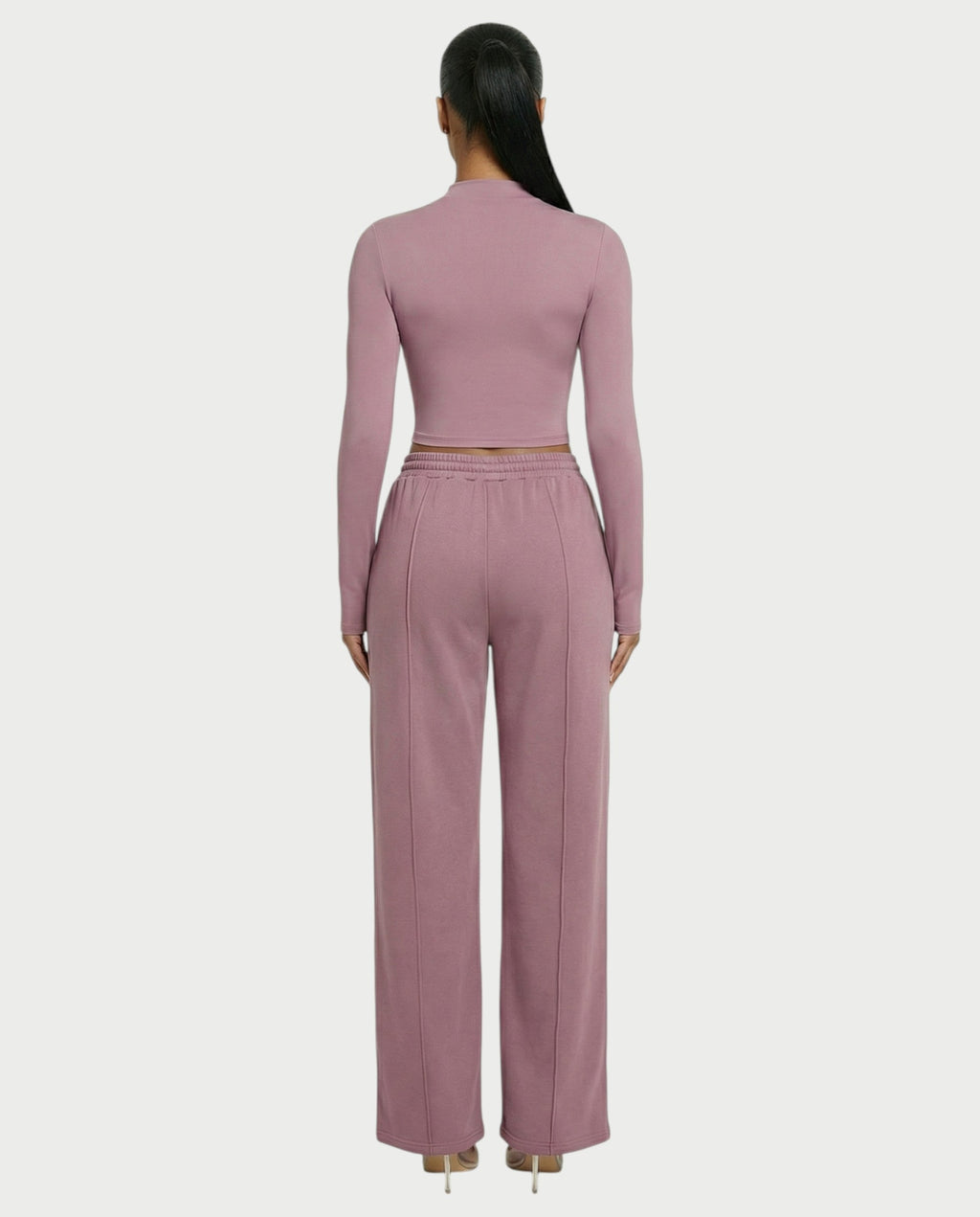 Wide-Leg Drawstring Sweatpants