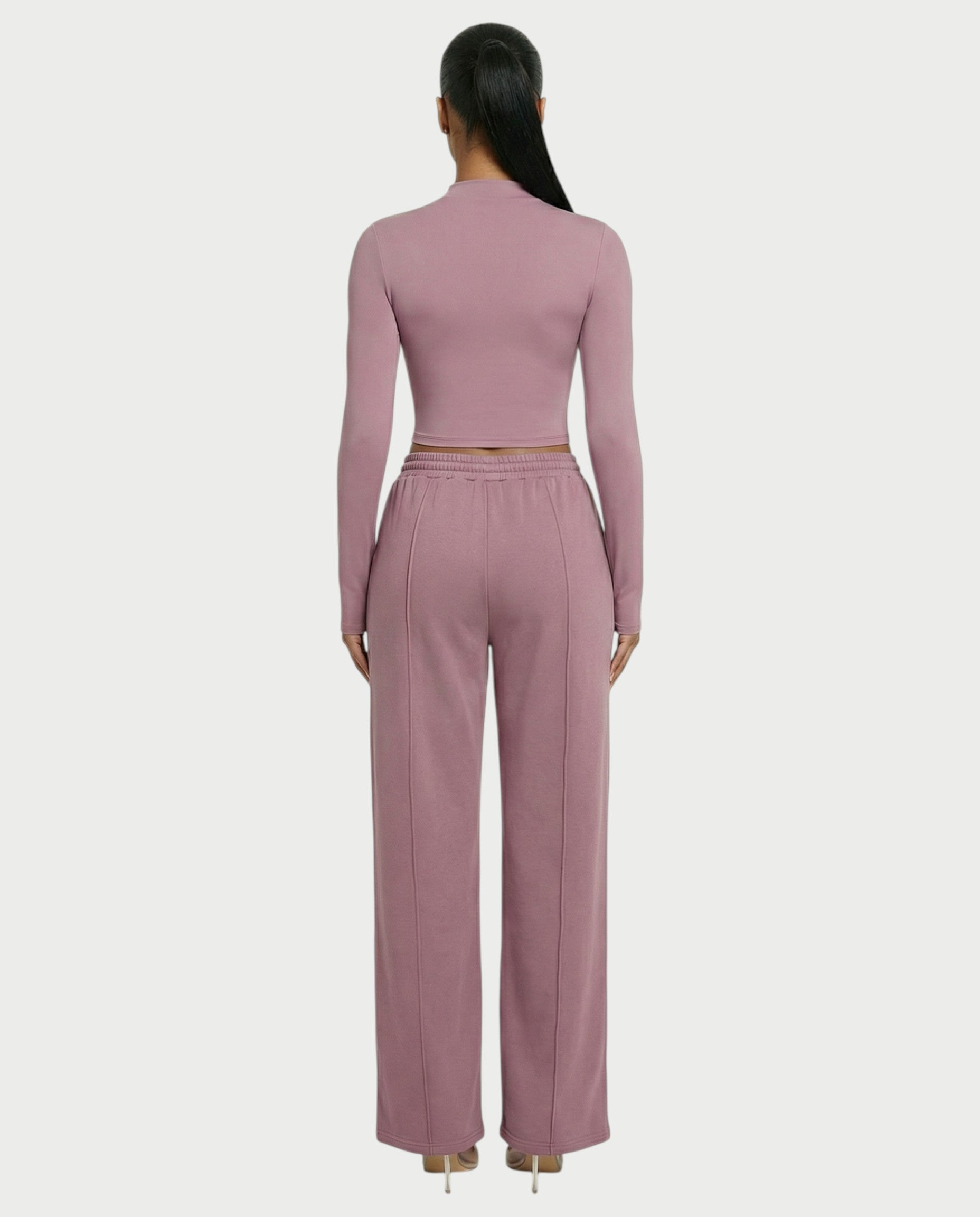 Wide-Leg Drawstring Sweatpants