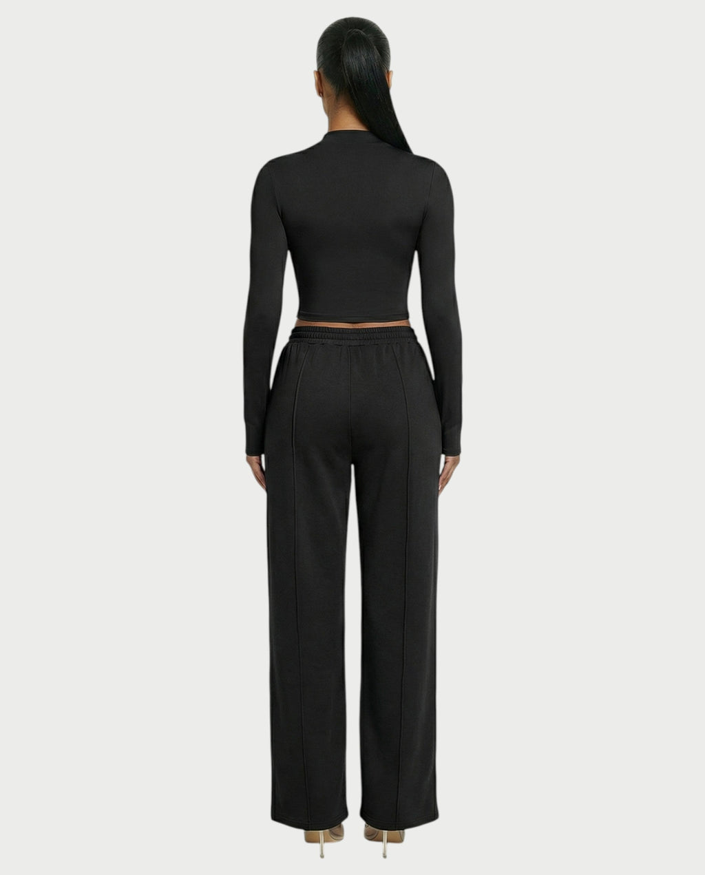 Wide-Leg Drawstring Sweatpants