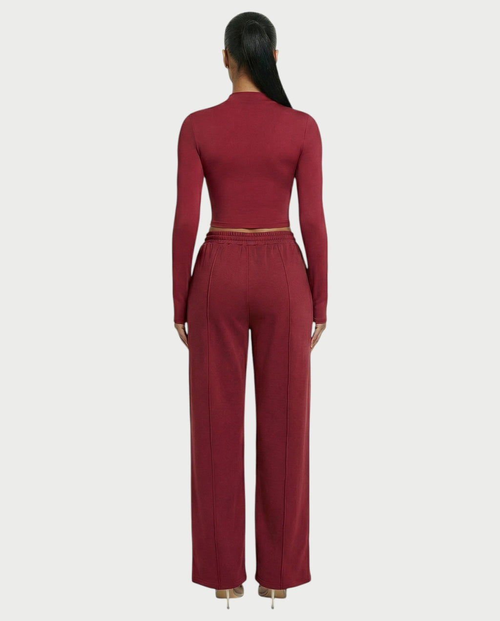 Wide-Leg Drawstring Sweatpants