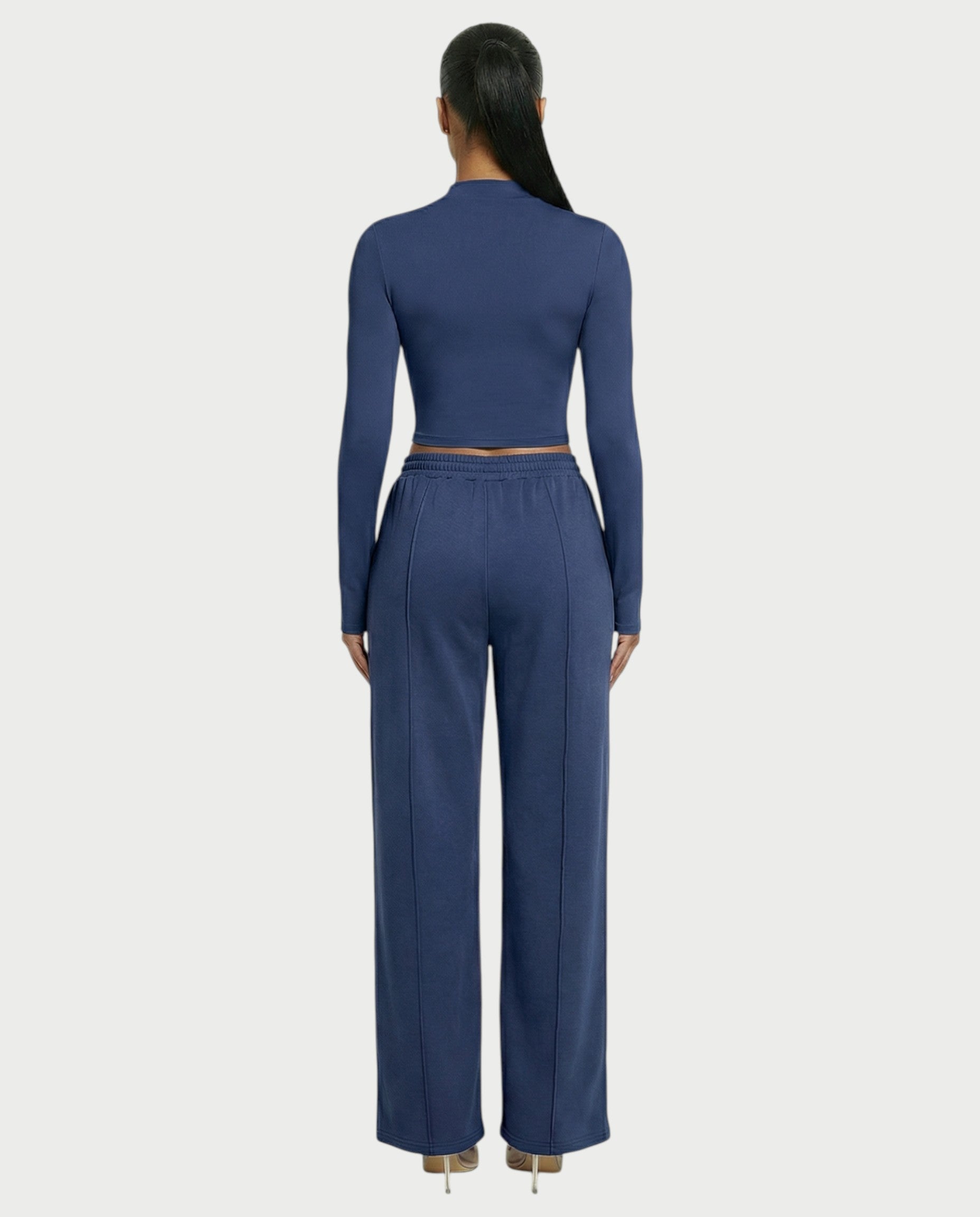 Wide-Leg Drawstring Sweatpants