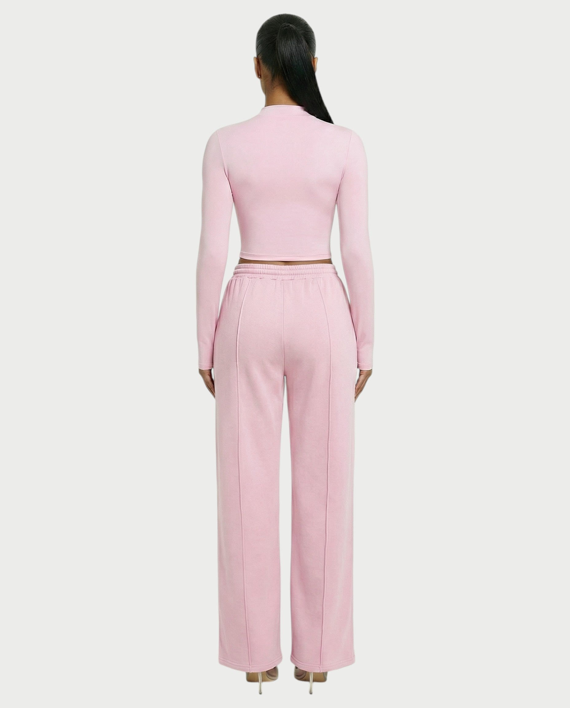 Wide-Leg Drawstring Sweatpants