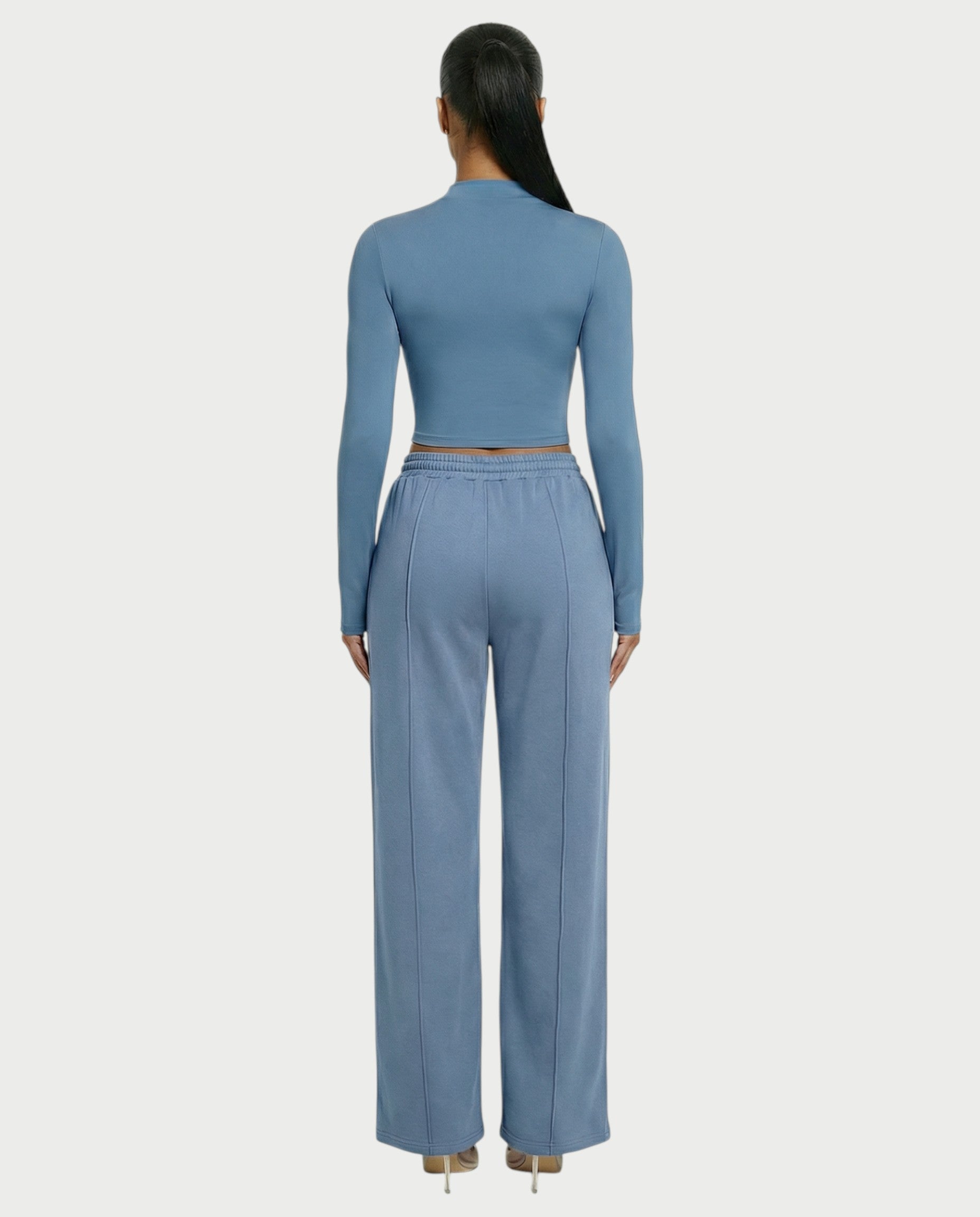 Wide-Leg Drawstring Sweatpants