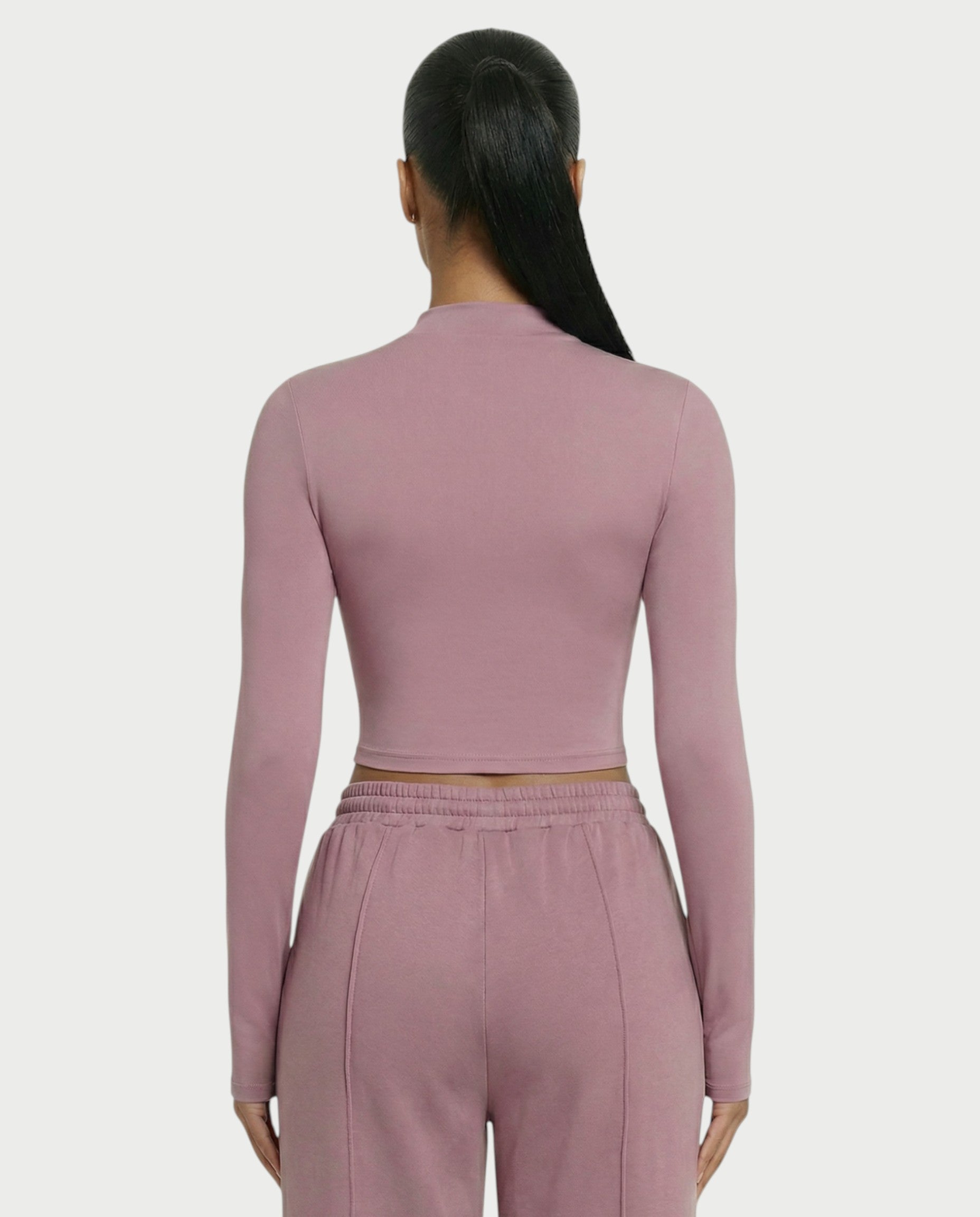 Mock Neck Seamless Long Sleeve Top