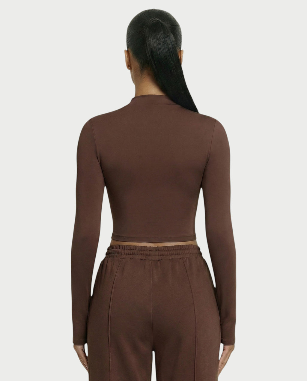 Mock Neck Seamless Long Sleeve Top