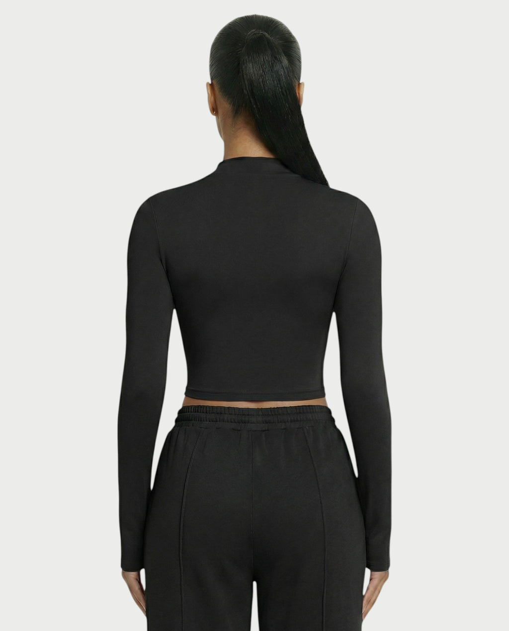 Mock Neck Seamless Long Sleeve Top
