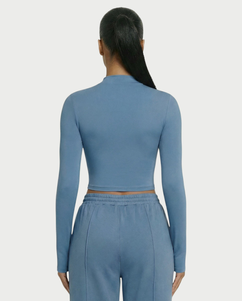 Mock Neck Seamless Long Sleeve Top
