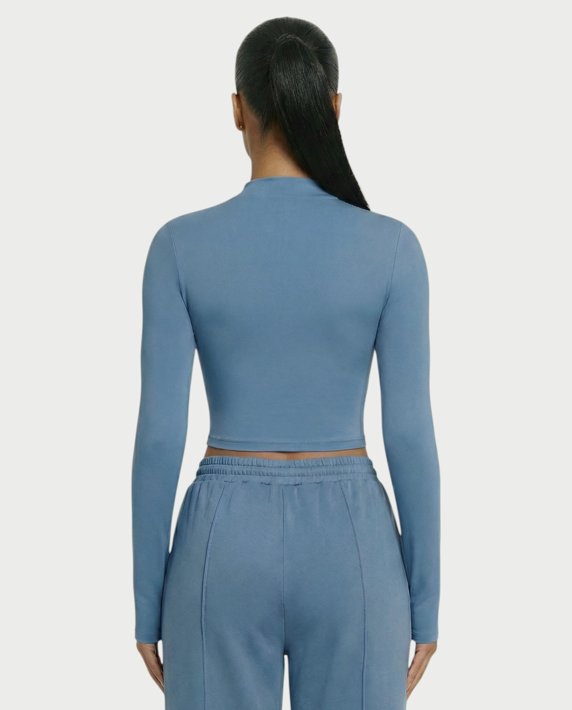 Mock Neck Seamless Long Sleeve Top