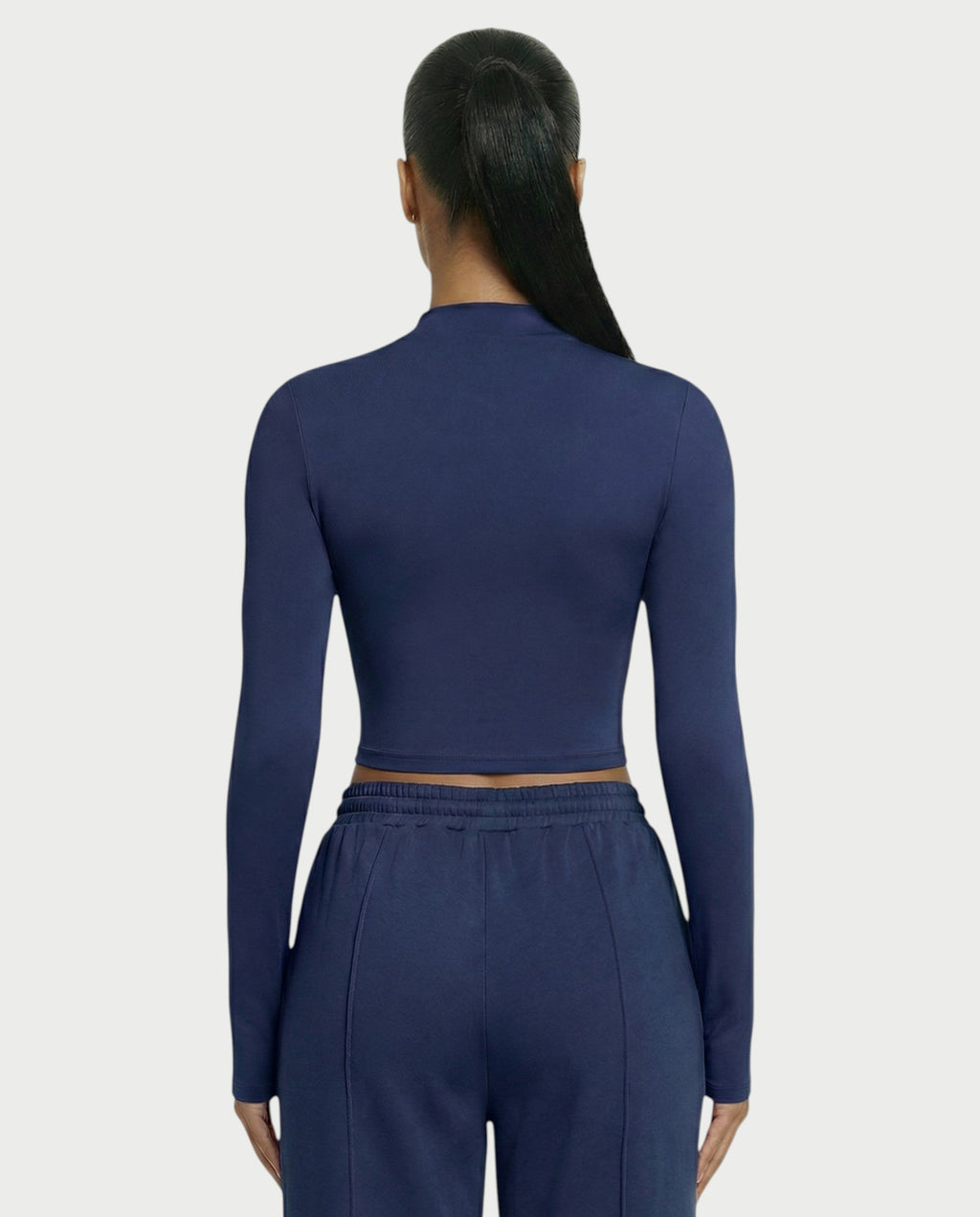Mock Neck Seamless Long Sleeve Top