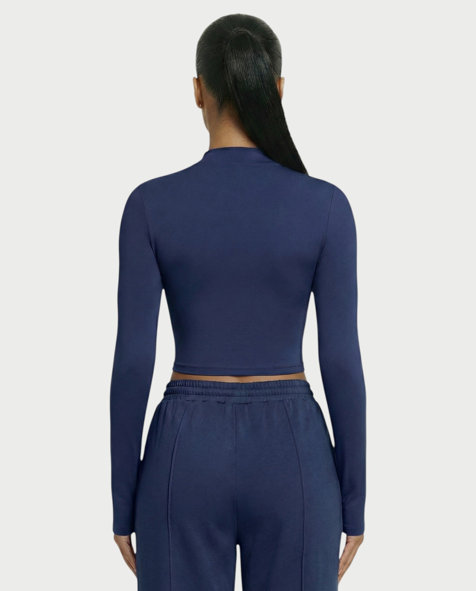 Mock Neck Seamless Long Sleeve Top