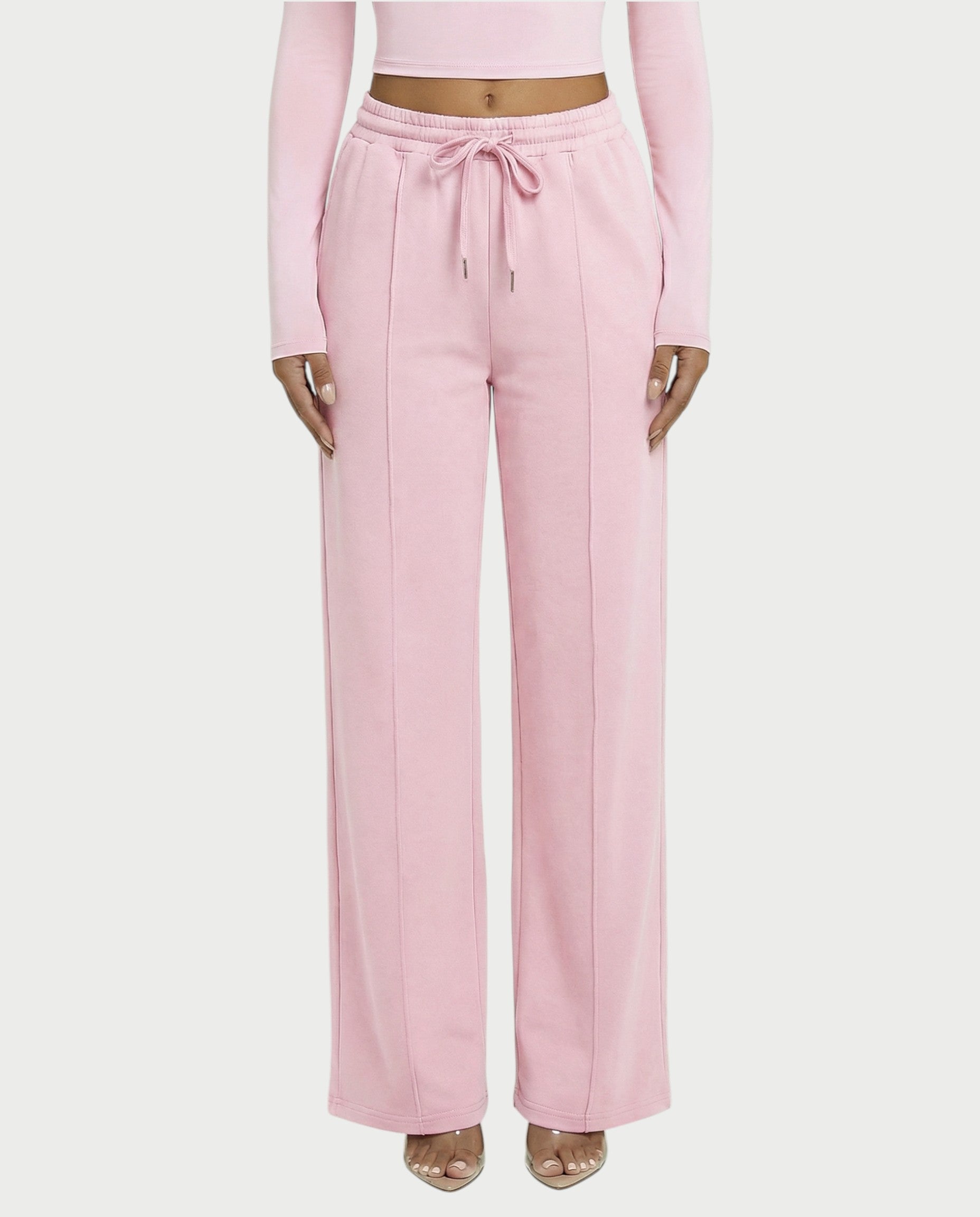 Wide-Leg Drawstring Sweatpants