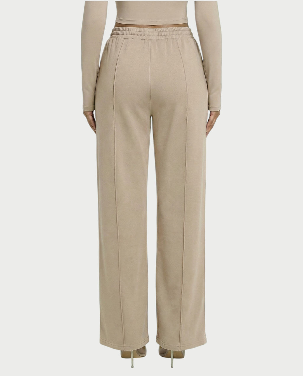 Wide-Leg Drawstring Sweatpants