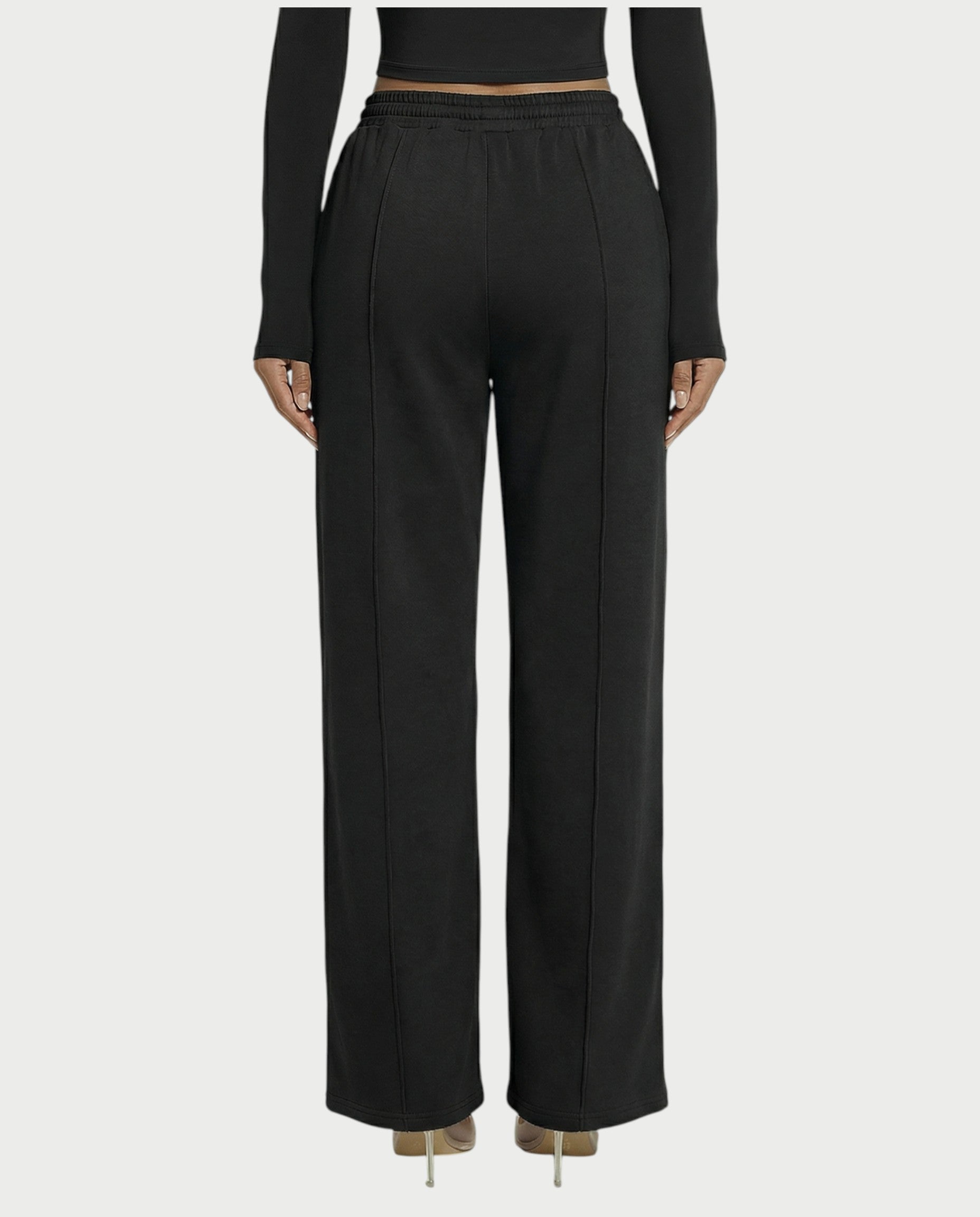 Wide-Leg Drawstring Sweatpants