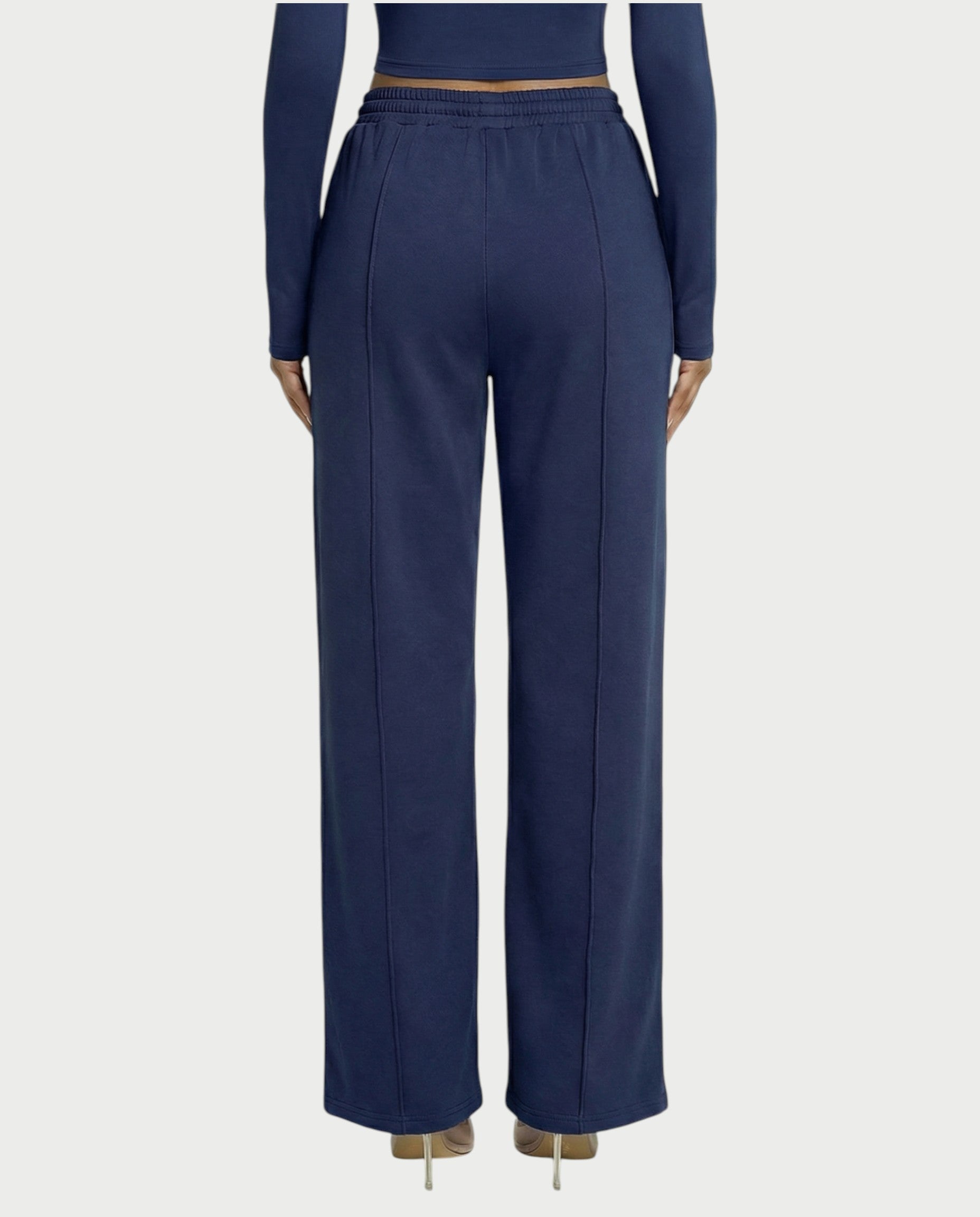 Wide-Leg Drawstring Sweatpants