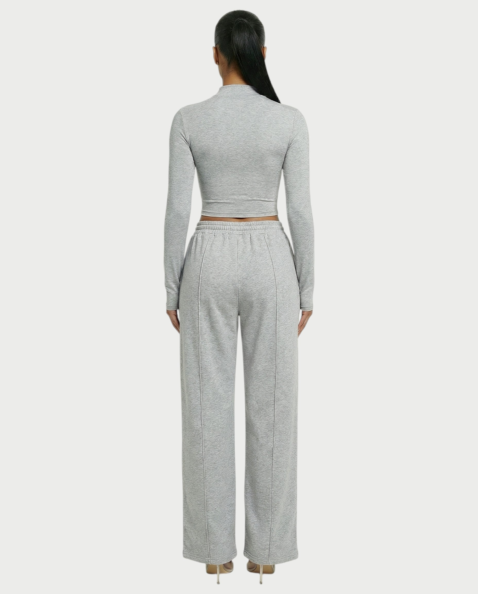 Wide-Leg Drawstring Sweatpants