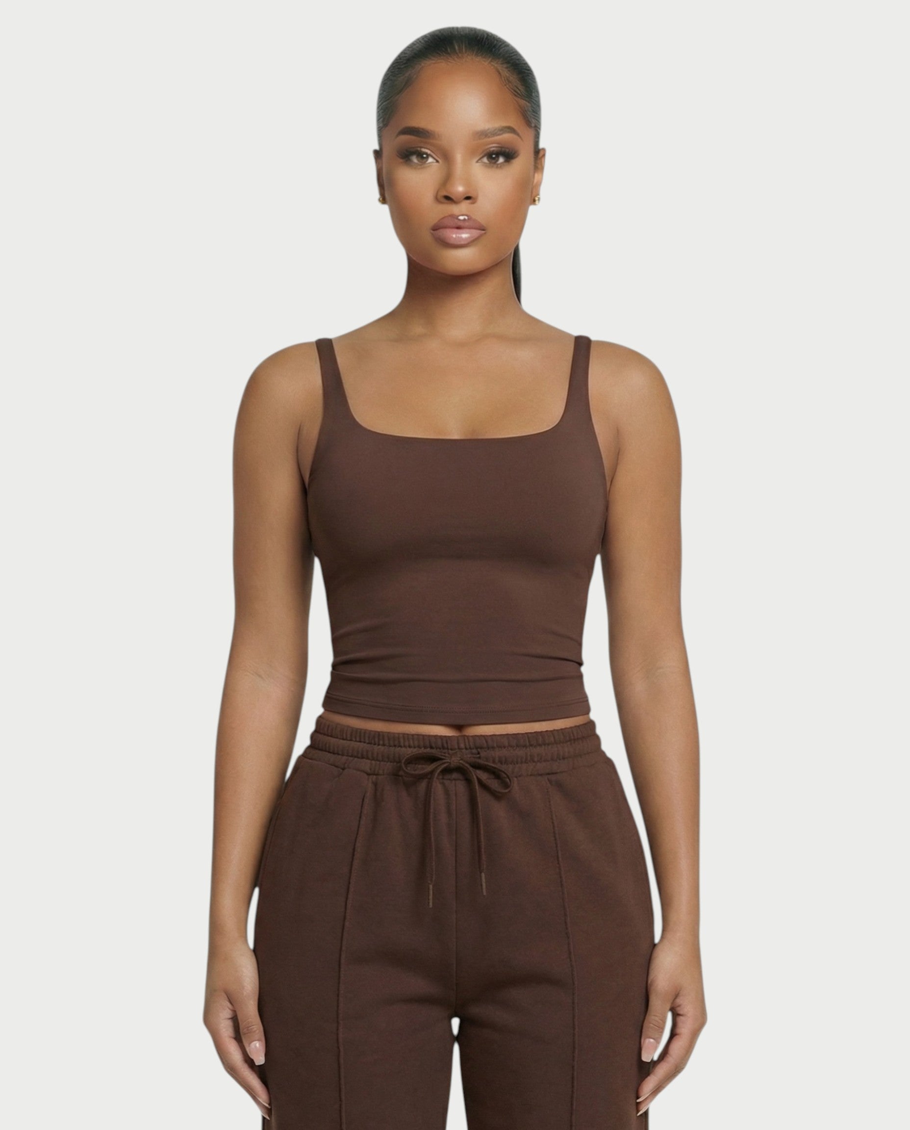 Square Neck Seamless Tank Top