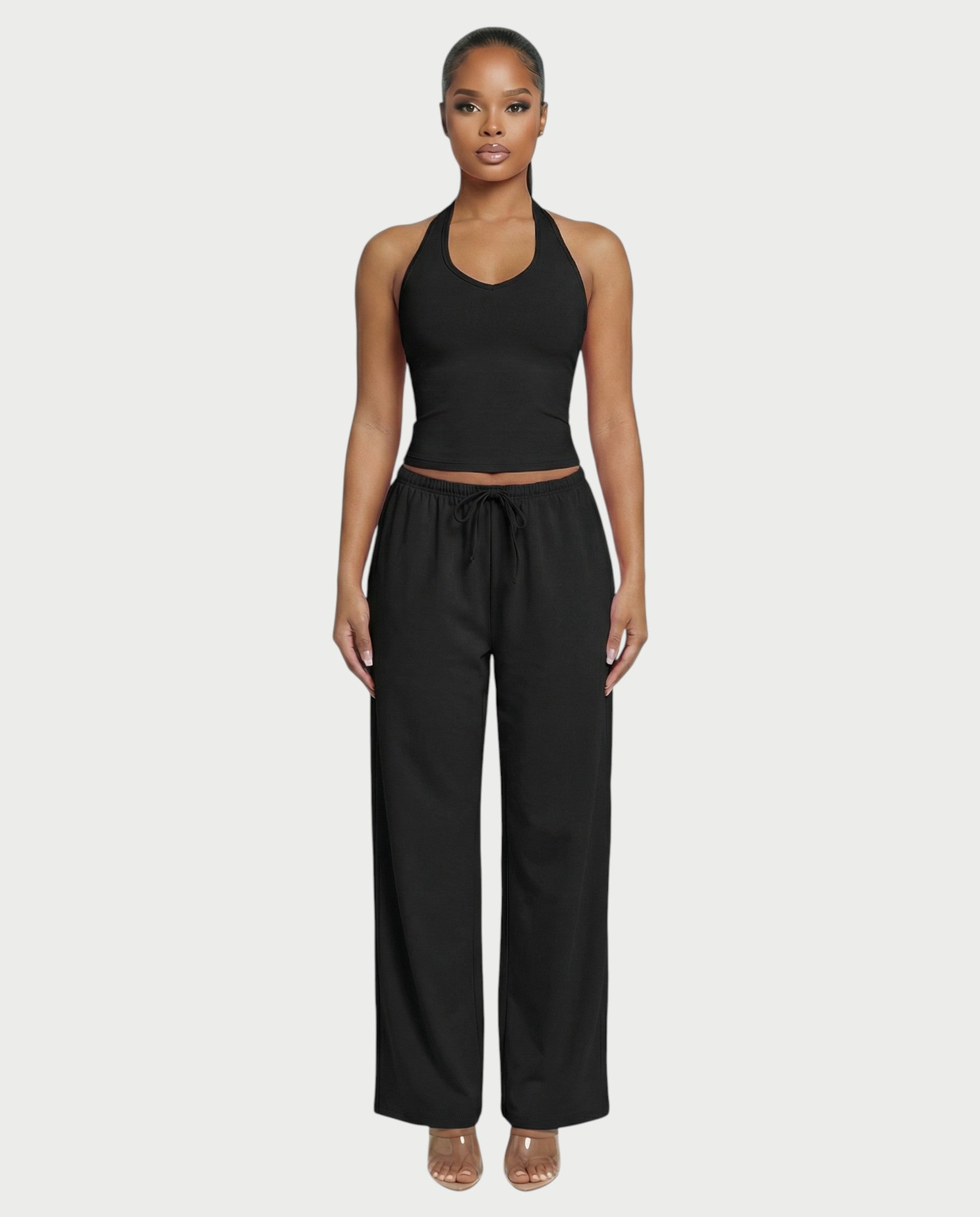 Wide-leg Drawstring Pants
