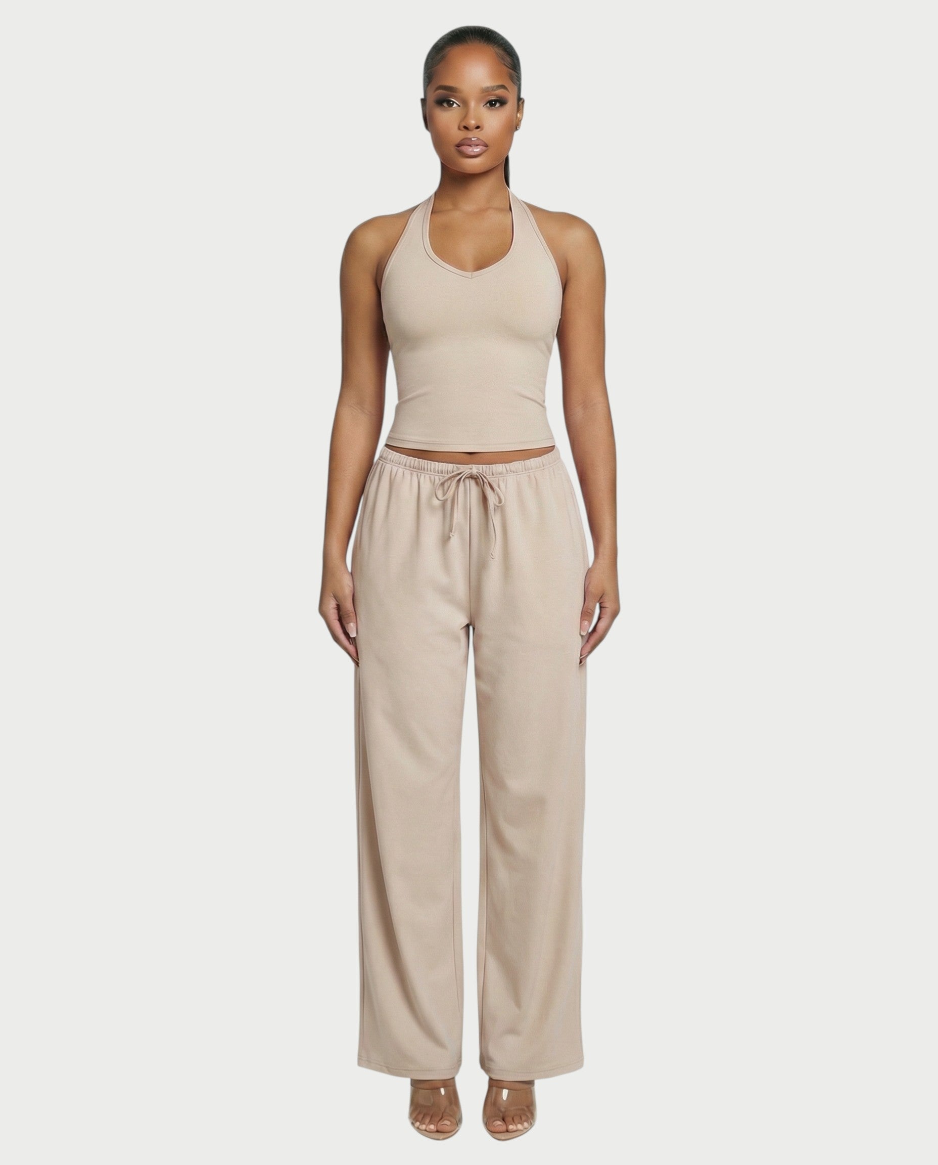Wide-leg Drawstring Pants