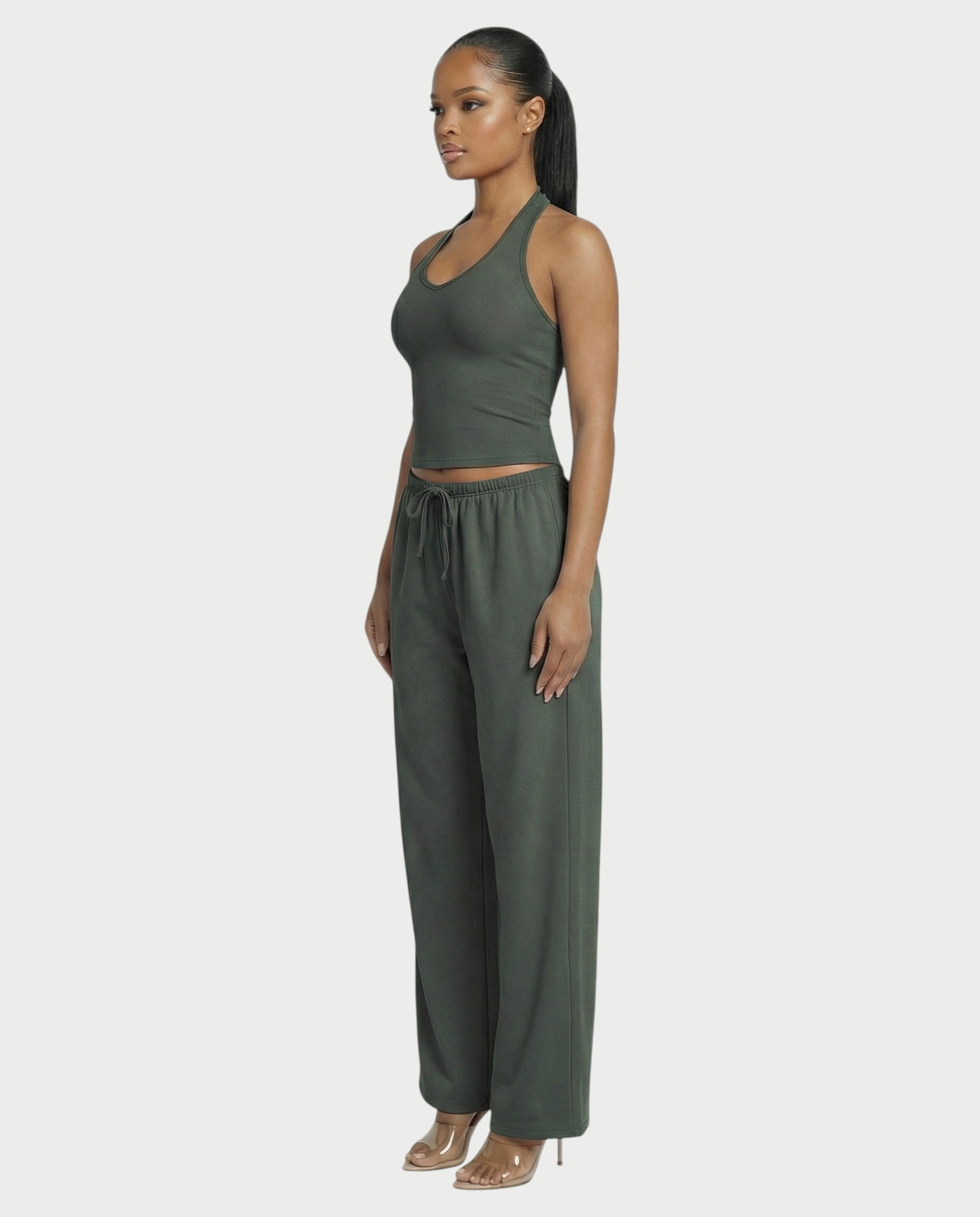 Wide-leg Drawstring Pants